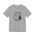 Celestial Cat Tee with Inspirational Quote, Unisex Tee, Moon and Cat Shirt, Witchy Apparel, Gift for Cat Lovers