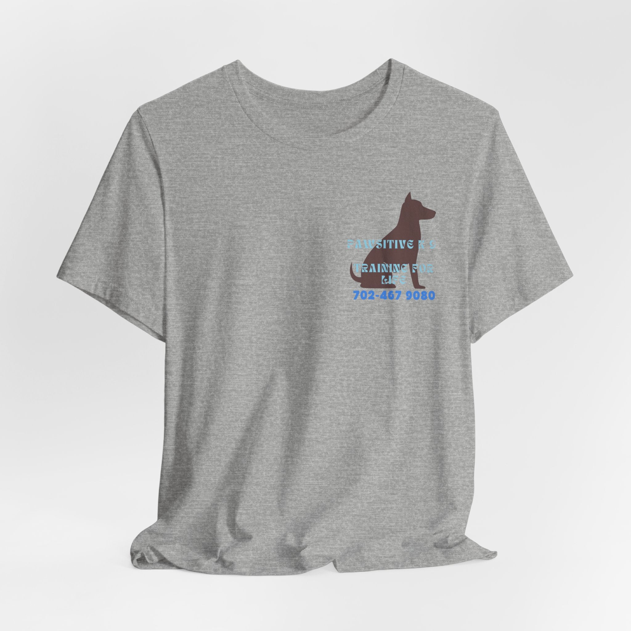 Dog Training T‑Shirt — “Pawsitive K9 Training for Life” Tee with Contact Number