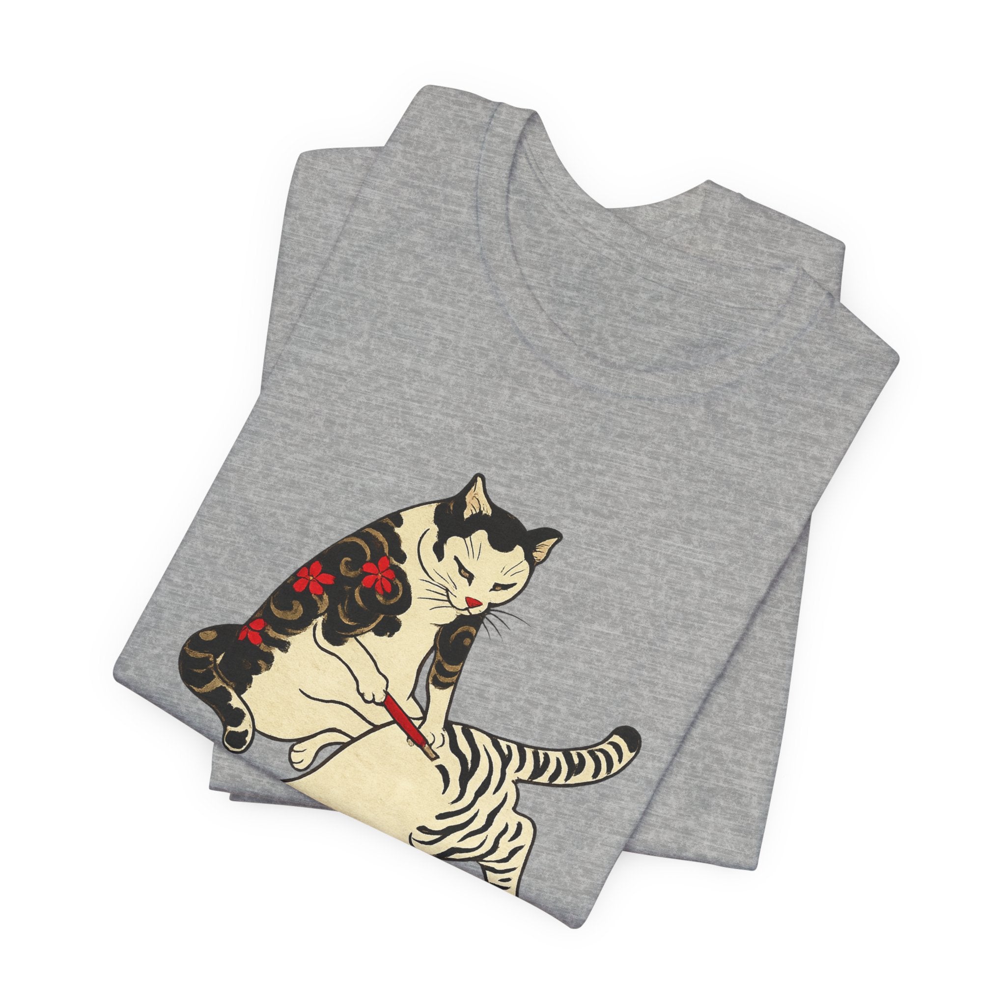 Cat tatoo artist Graphic Tee — Vintage Tattoo Style Cats