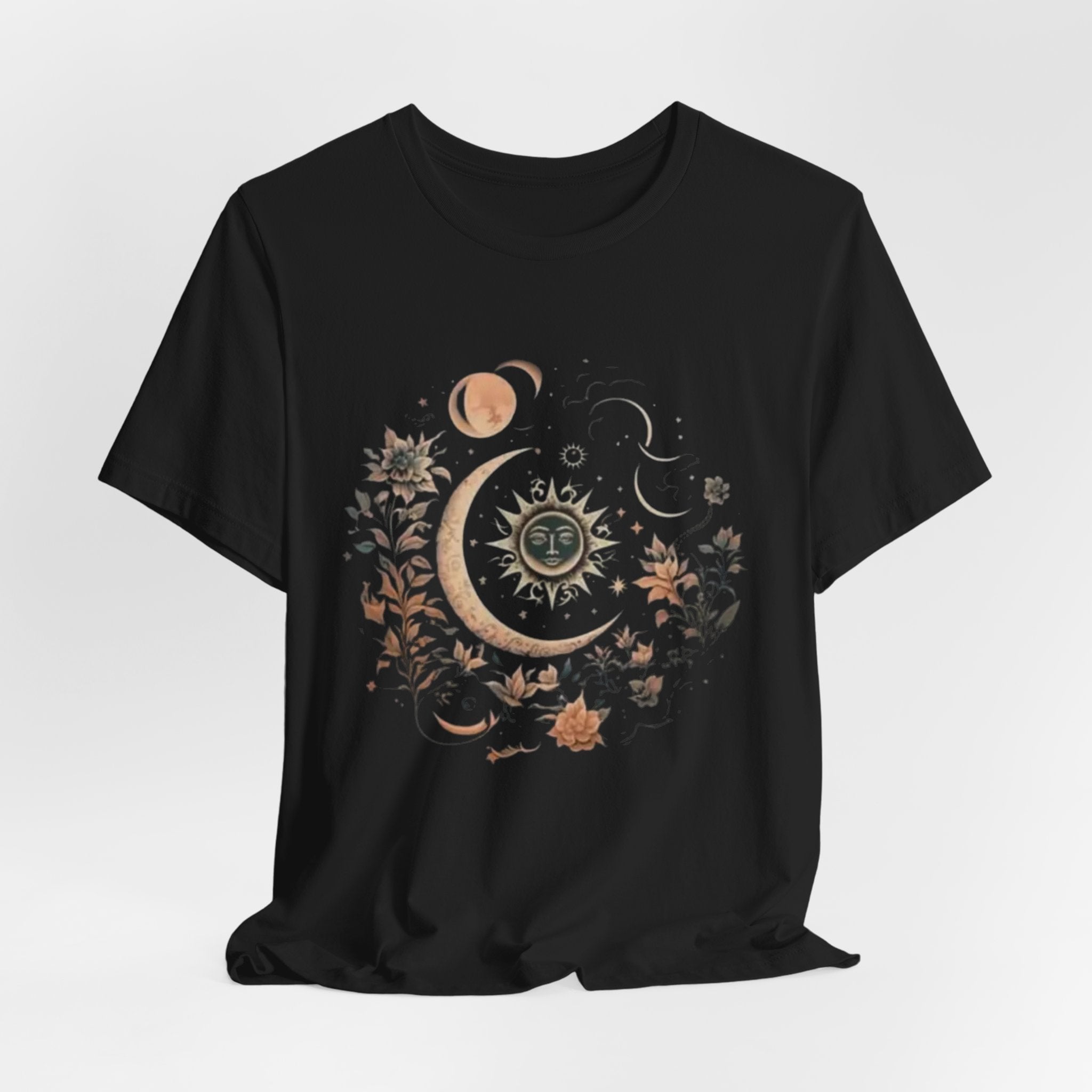 Celestial Nature Tee, Bohemian Style T-shirt for Nature Lovers, Astrology Gift, Casual Wear, Summer Vibes