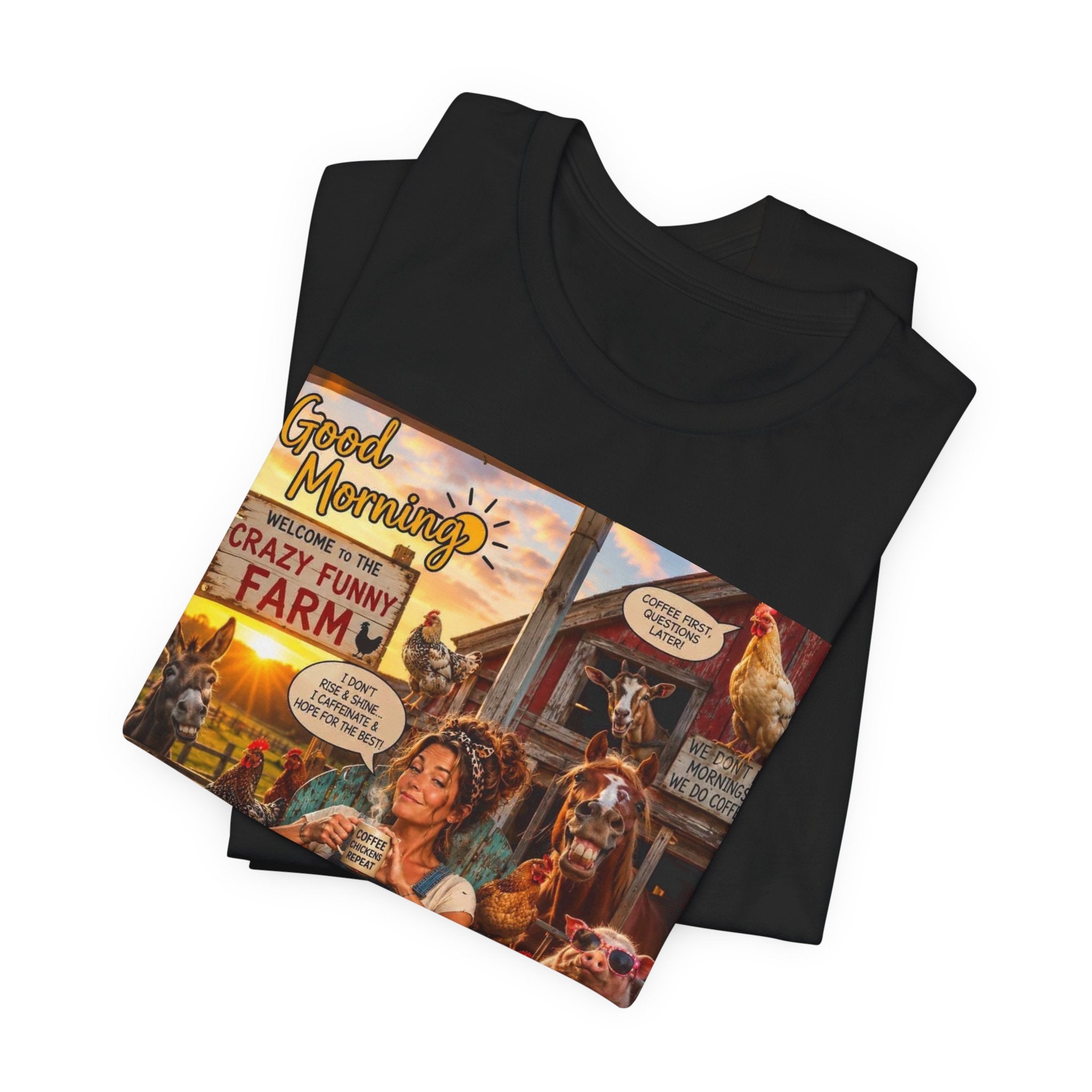 Farm Life T-Shirt — "Crazy Yummy Farm" Vintage Animal Graphic Tee