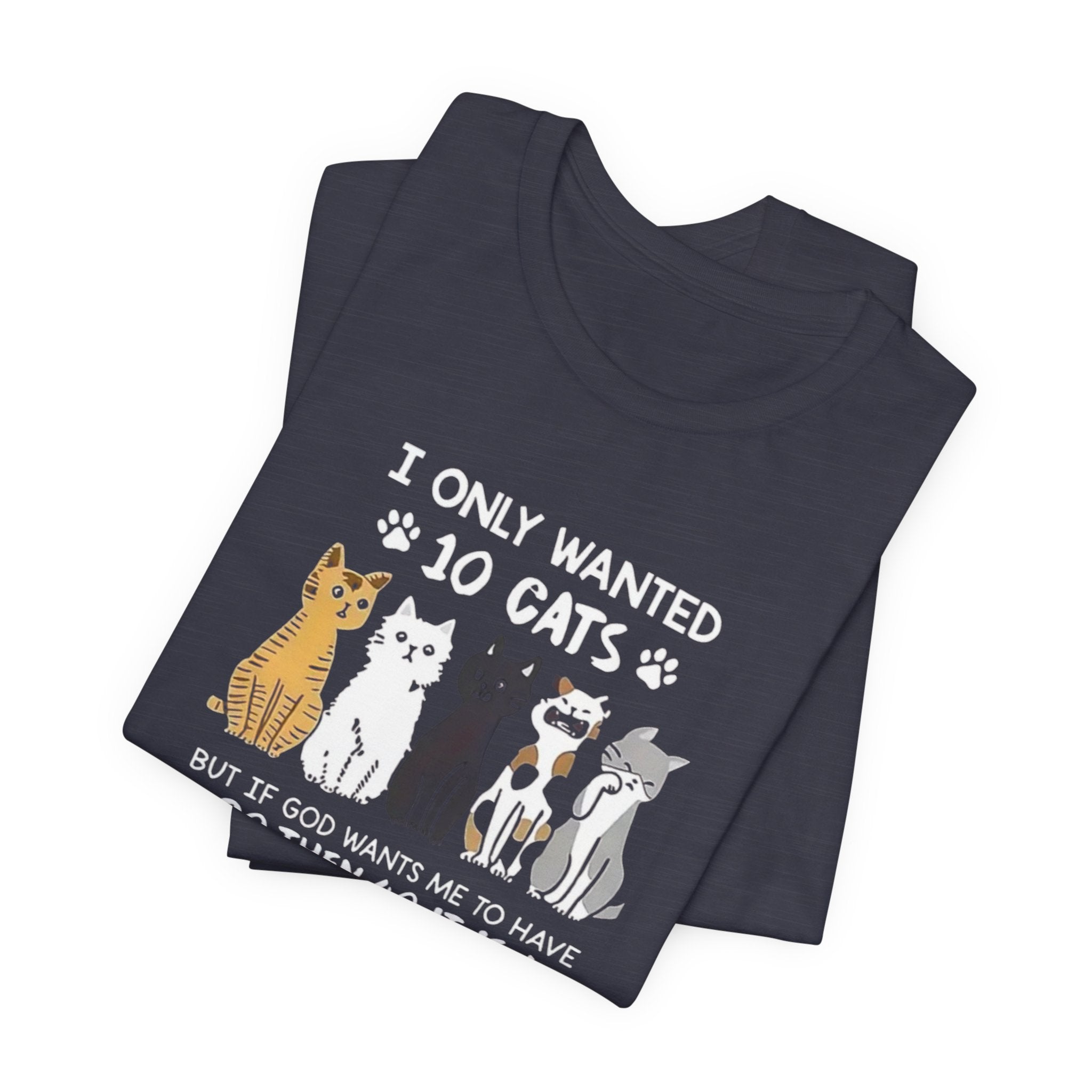 I Only Wanted 10 Cats tee | Cat Lover T-Shirt, Funny Cat Quote