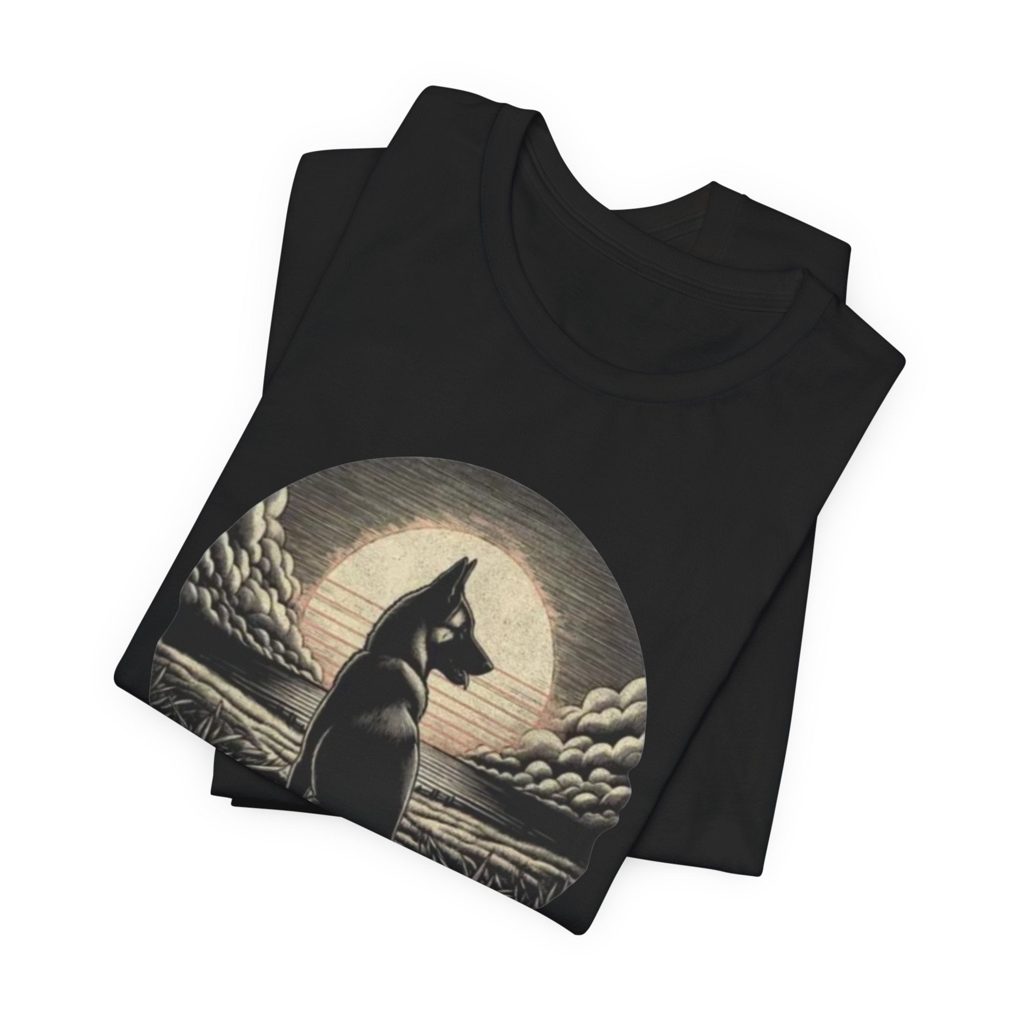 Belgian malinios silhouette sunset circle Tee | Nature, Moonlit Landscape