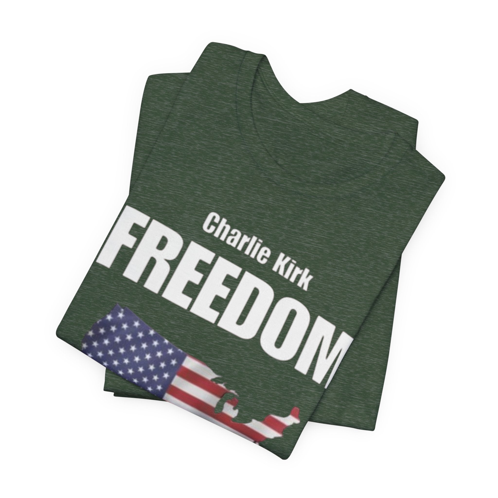 Patriotic Freedom Tee, Unisex Jersey T-Shirt, American Flag Shirt, Independence Day Gift, Memorial Day Apparel, Politically-Themed Shirt