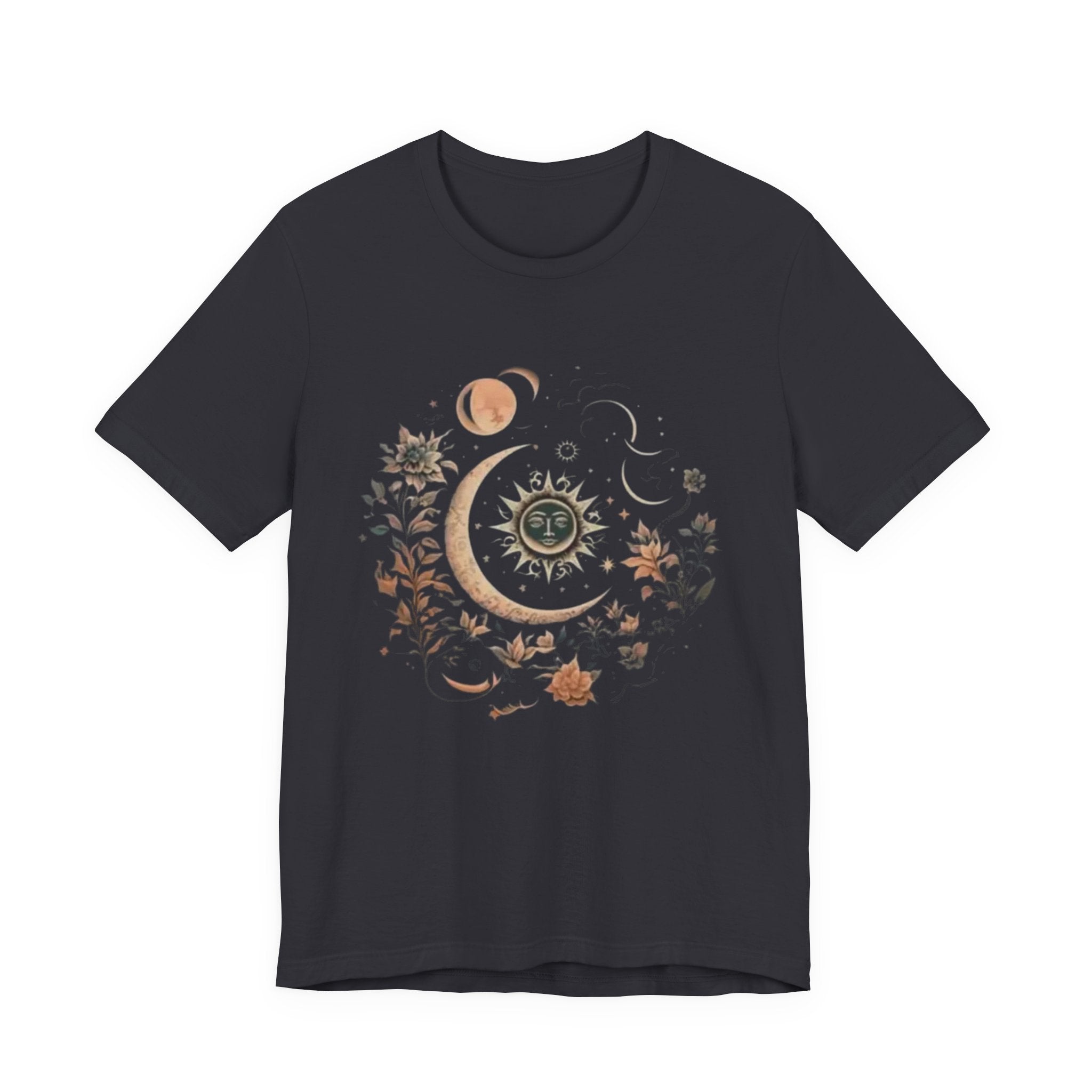 Celestial Nature Tee, Bohemian Style T-shirt for Nature Lovers, Astrology Gift, Casual Wear, Summer Vibes