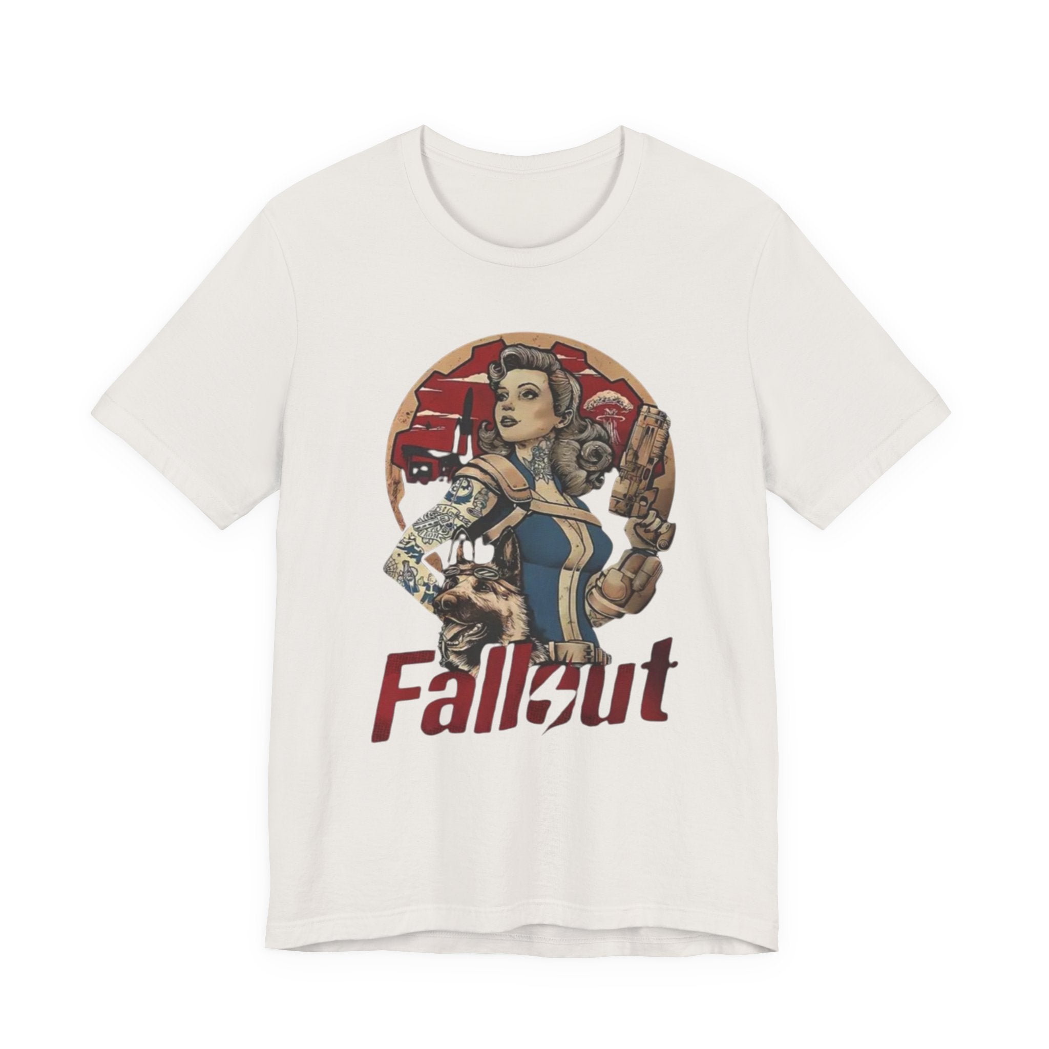 Fallout Pin-Up T‑Shirt — Vintage Vault Girl Retro Video Game Tee