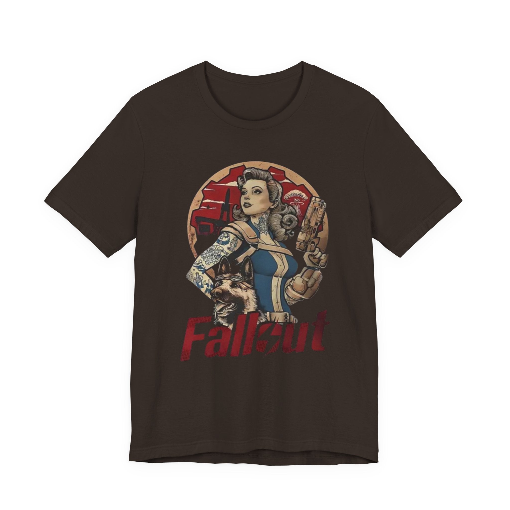 Fallout Pin-Up T‑Shirt — Vintage Vault Girl Retro Video Game Tee