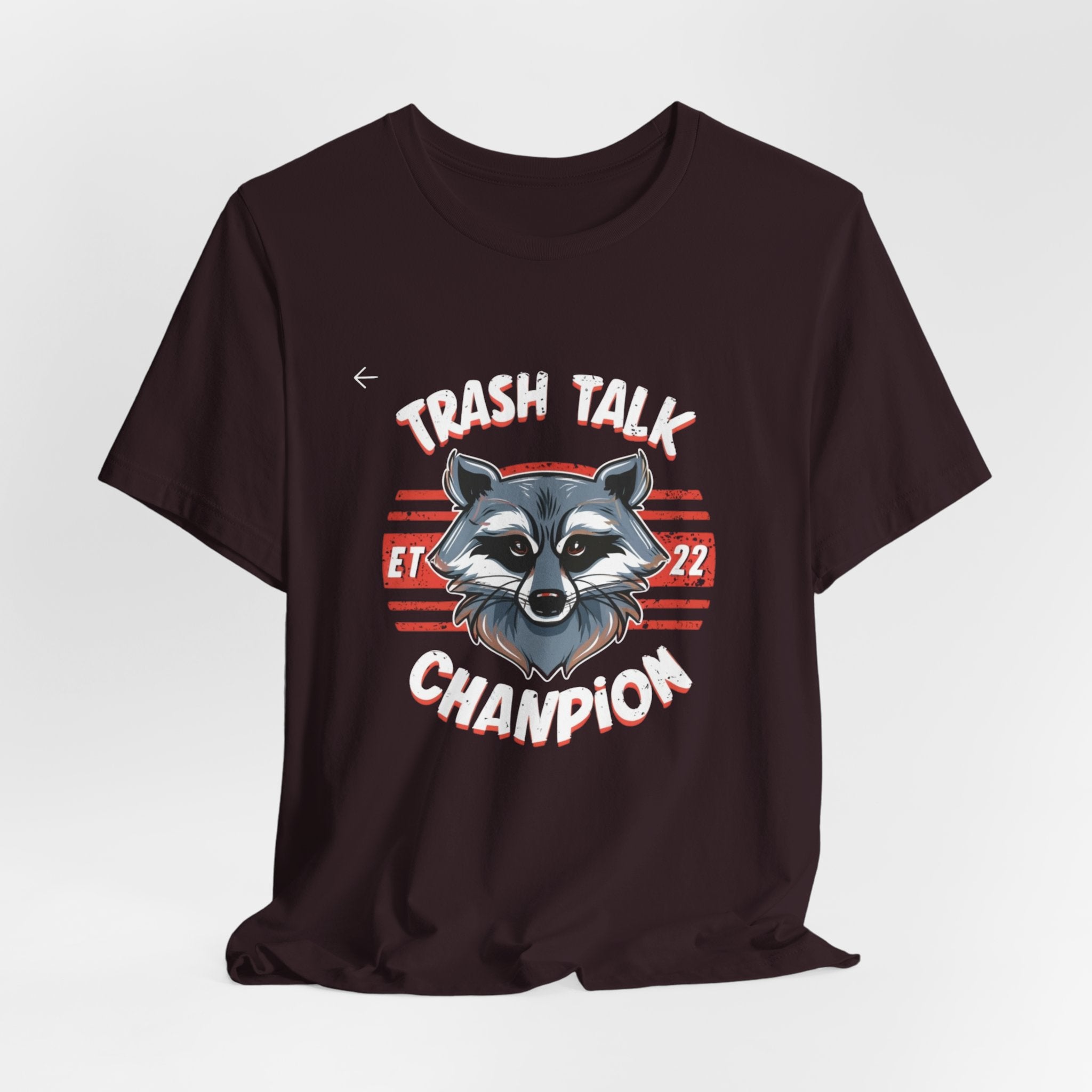 Funny Raccoon 'Trash Talk Champion' T-Shirt