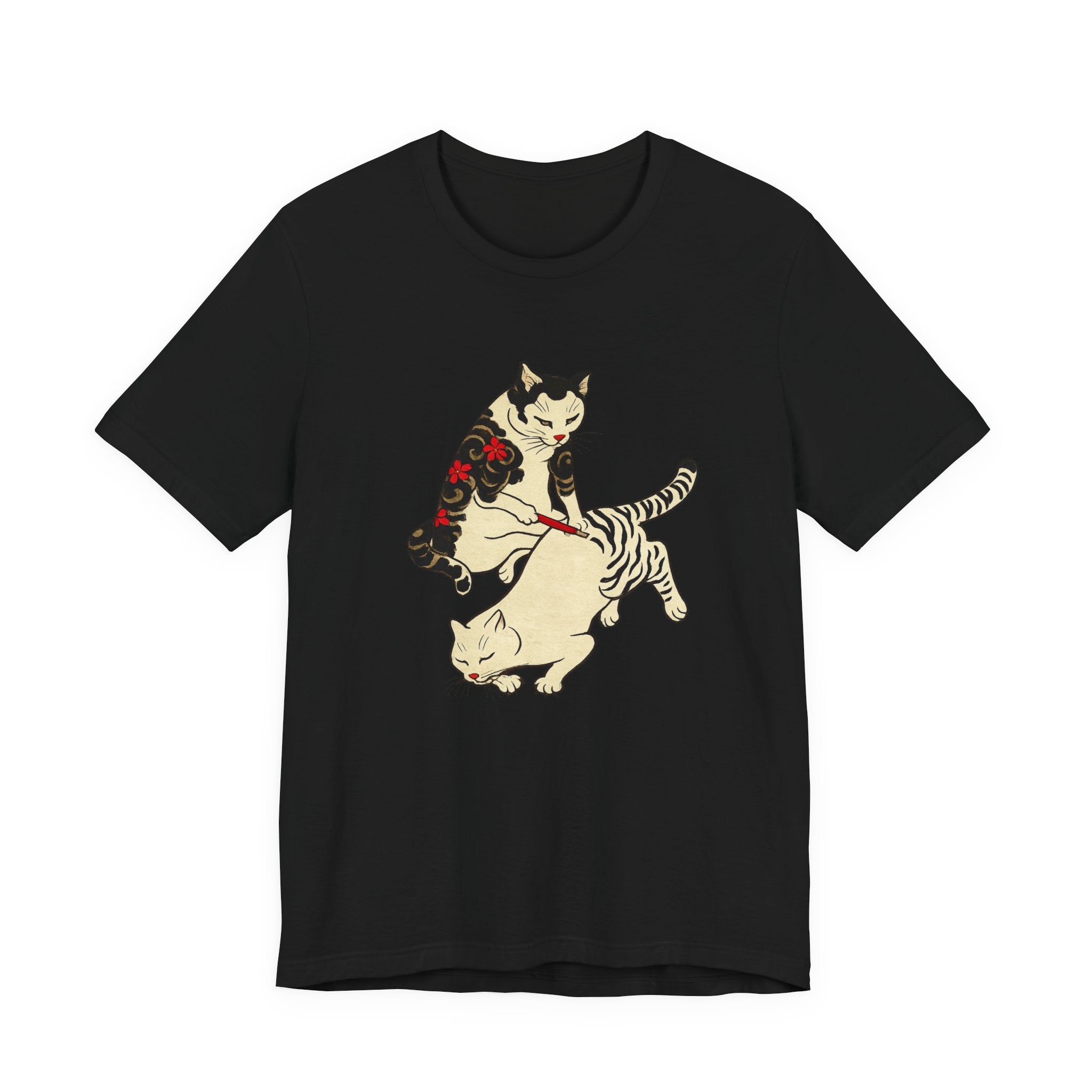Cat tatoo artist Graphic Tee — Vintage Tattoo Style Cats