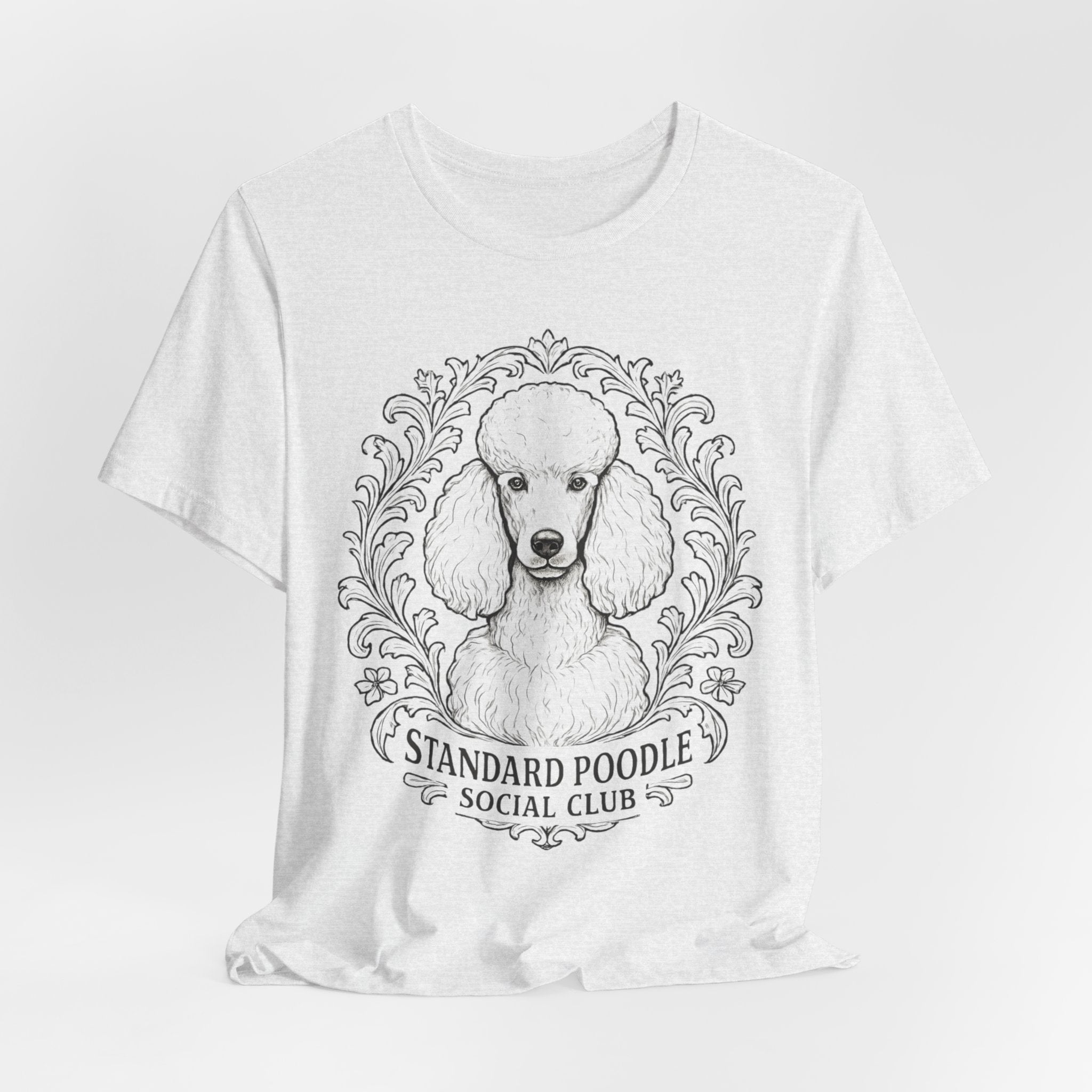 Standard Poodle Social Club Tee, Dog Lover Shirt, Pet Owner Gift, Canine Apparel, Animal Lovers T-Shirt, Unisex Short Sleeve Top