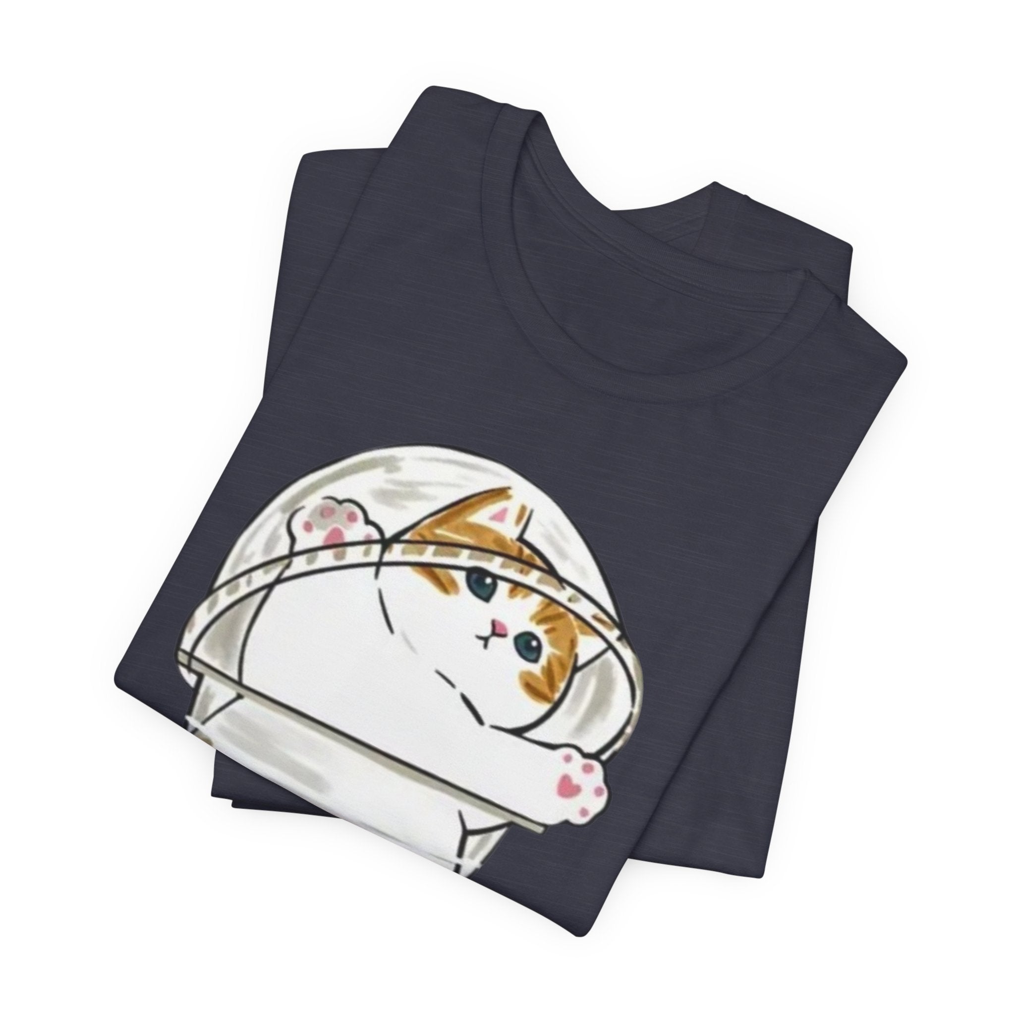 Cat in Bubble Tea Cup Tee | Kawaii Cat Boba Shirt, Cat in Coffee Cup tee, Cute Cat Illustration