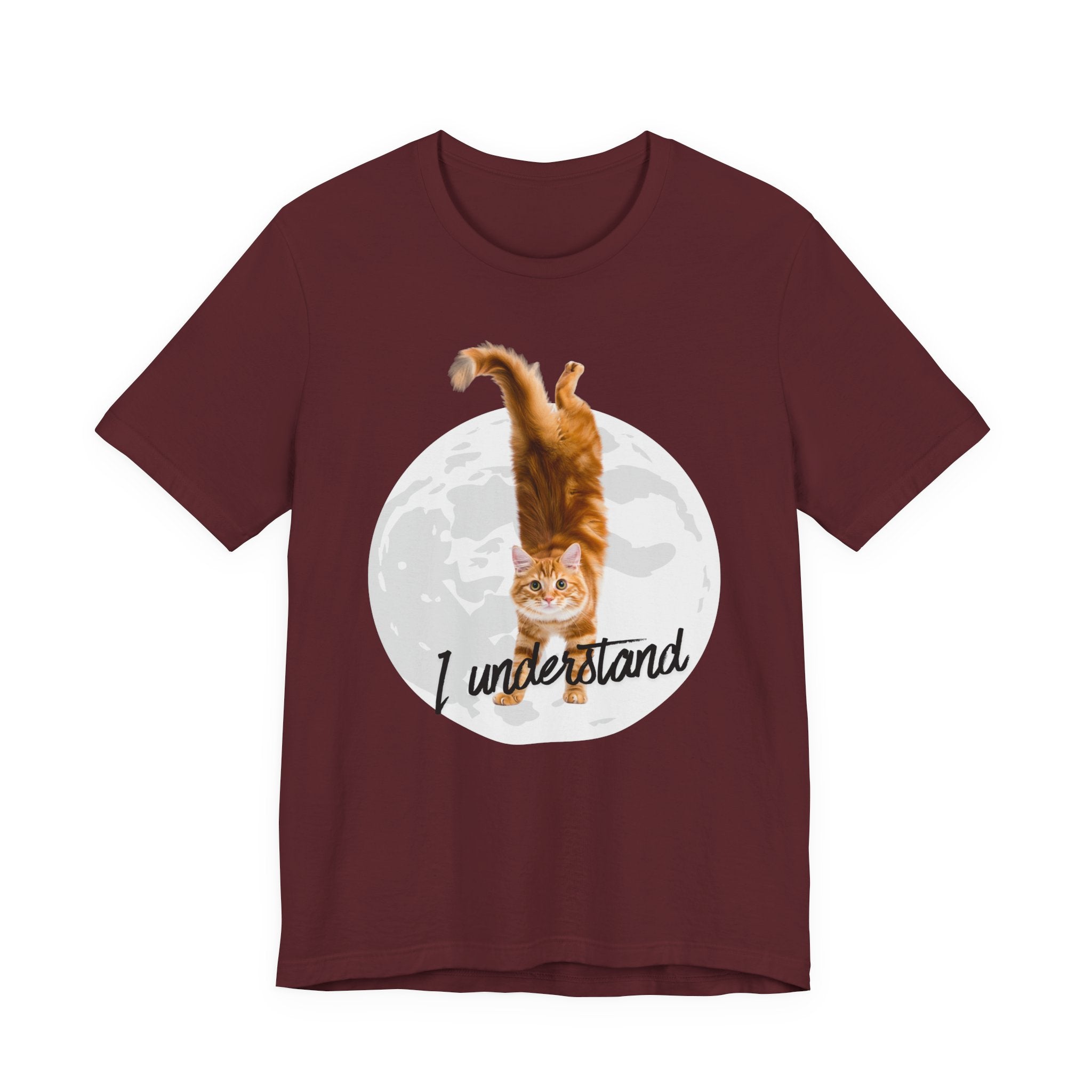 I Understand Cat Moon illustration tee | Ginger Cat, Moon Graphic Shirt