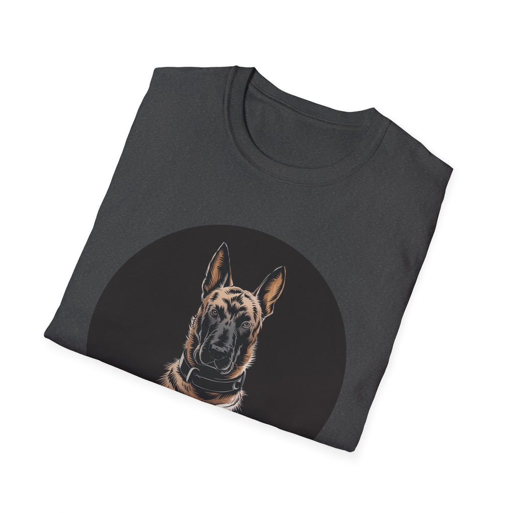 Belgian Malinios Dog Lover Super Hero Unisex Softstyle T-Shirt, Graphic Tee, Animal Print Shirt, Pet Owner Gift, Funny Canine Top