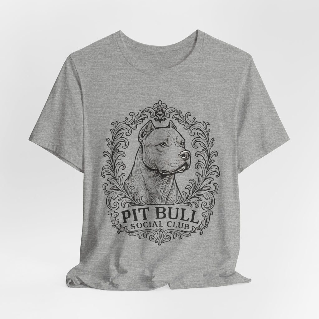 Pit Bull Social Club Tee - Unisex Jersey Short Sleeve Shirt, Dog Lover Gift, Pet Awareness Apparel, Animal Rescue Fundraiser, Casual Wear