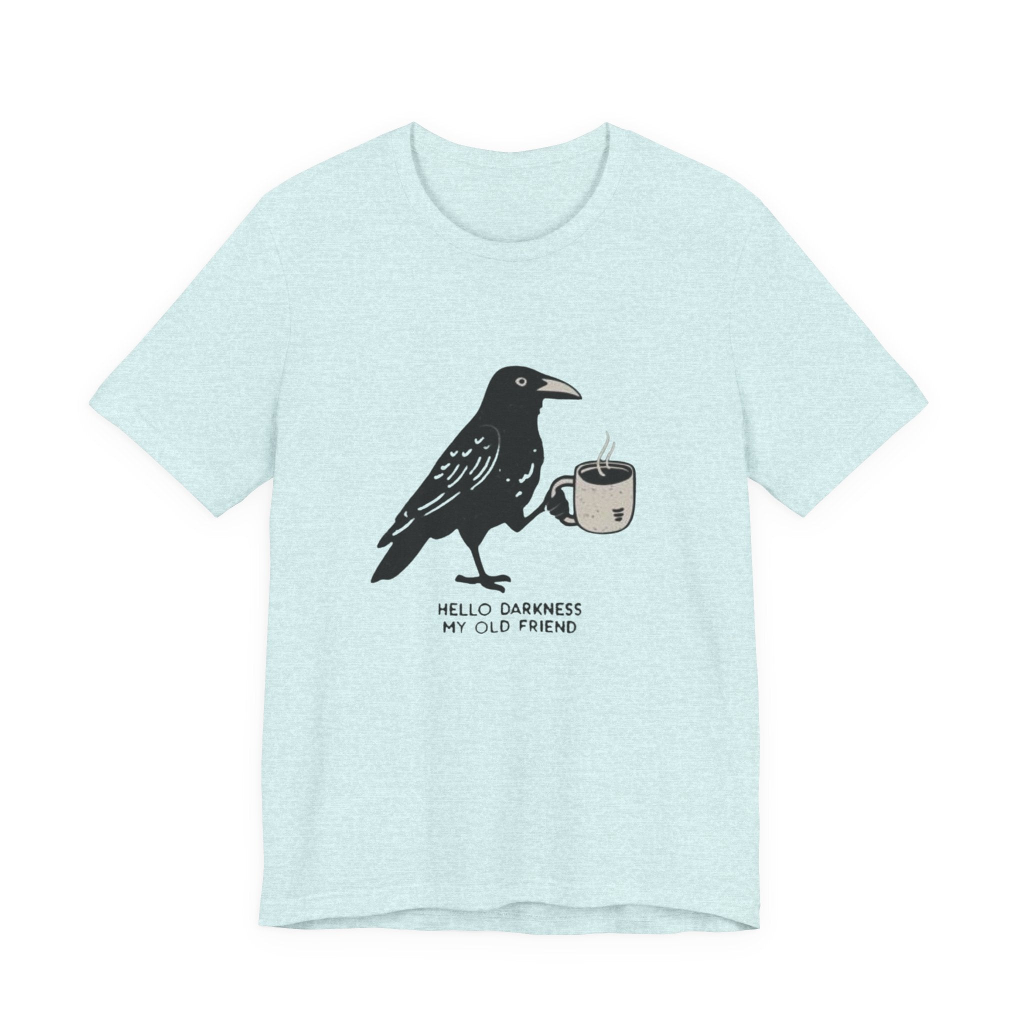 Crow Lover Unisex T-Shirt, Edgar Allen Poe Tee, Coffee Shirt, Bird Watching Top, Gothic Clothing