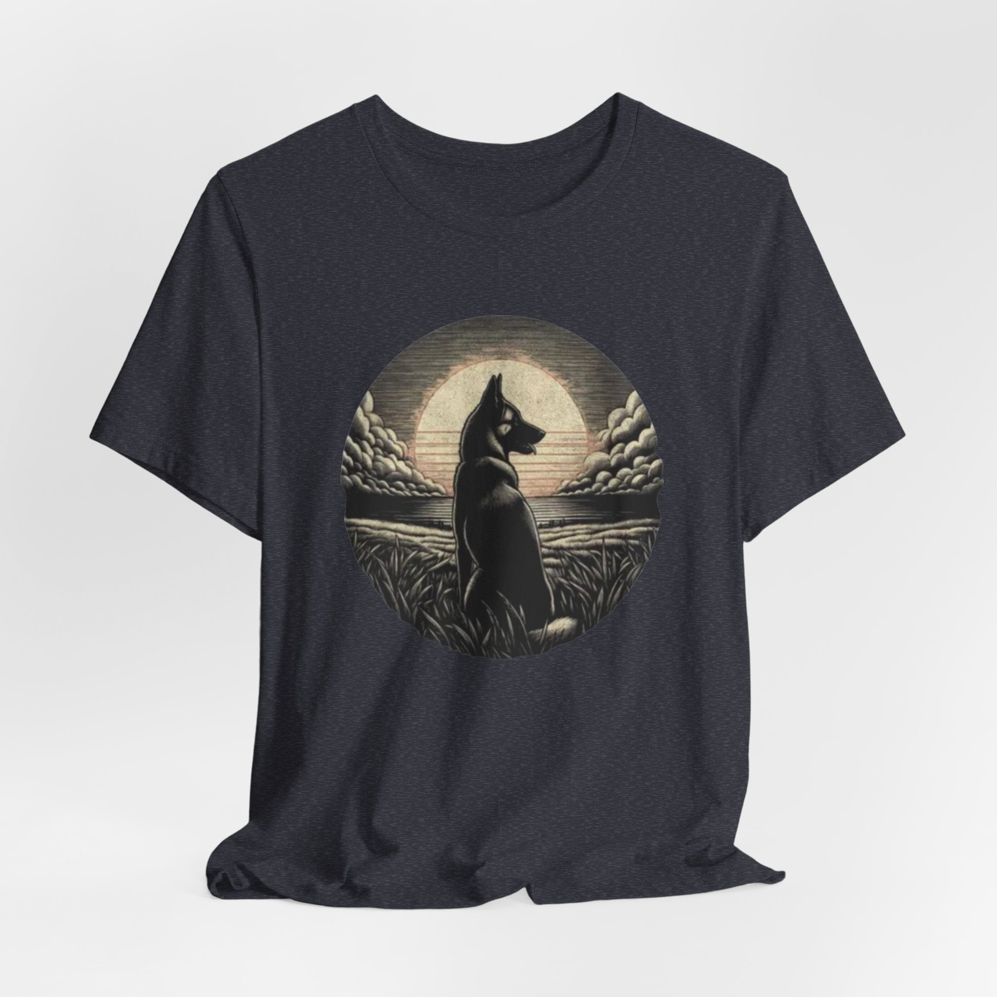 Belgian malinios silhouette sunset circle Tee | Nature, Moonlit Landscape