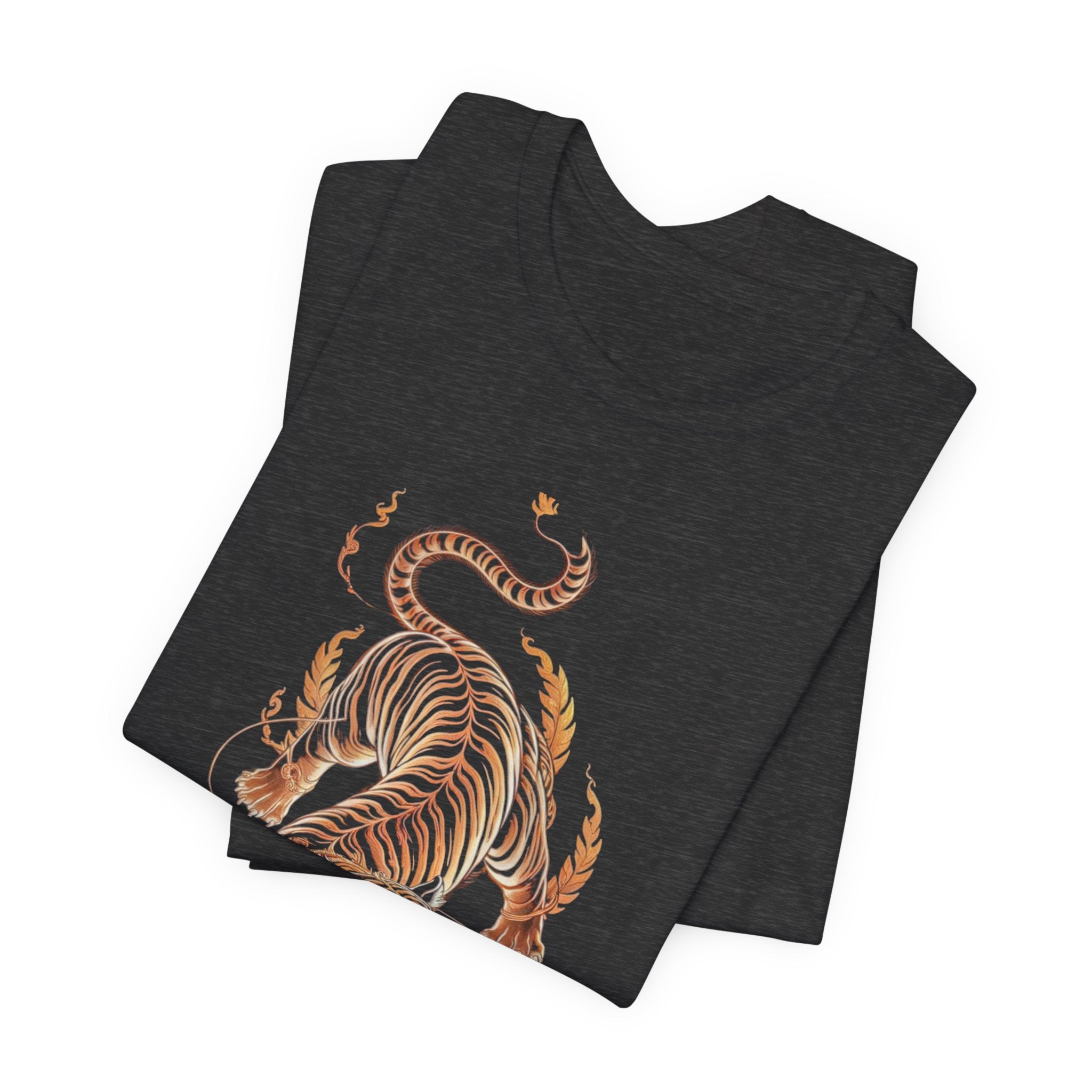 Flaming Tiger Unisex Tee - Bold Graphic, Casual Wear, Gift for Animal Lovers, Streetwear Style, Perfect for Summer