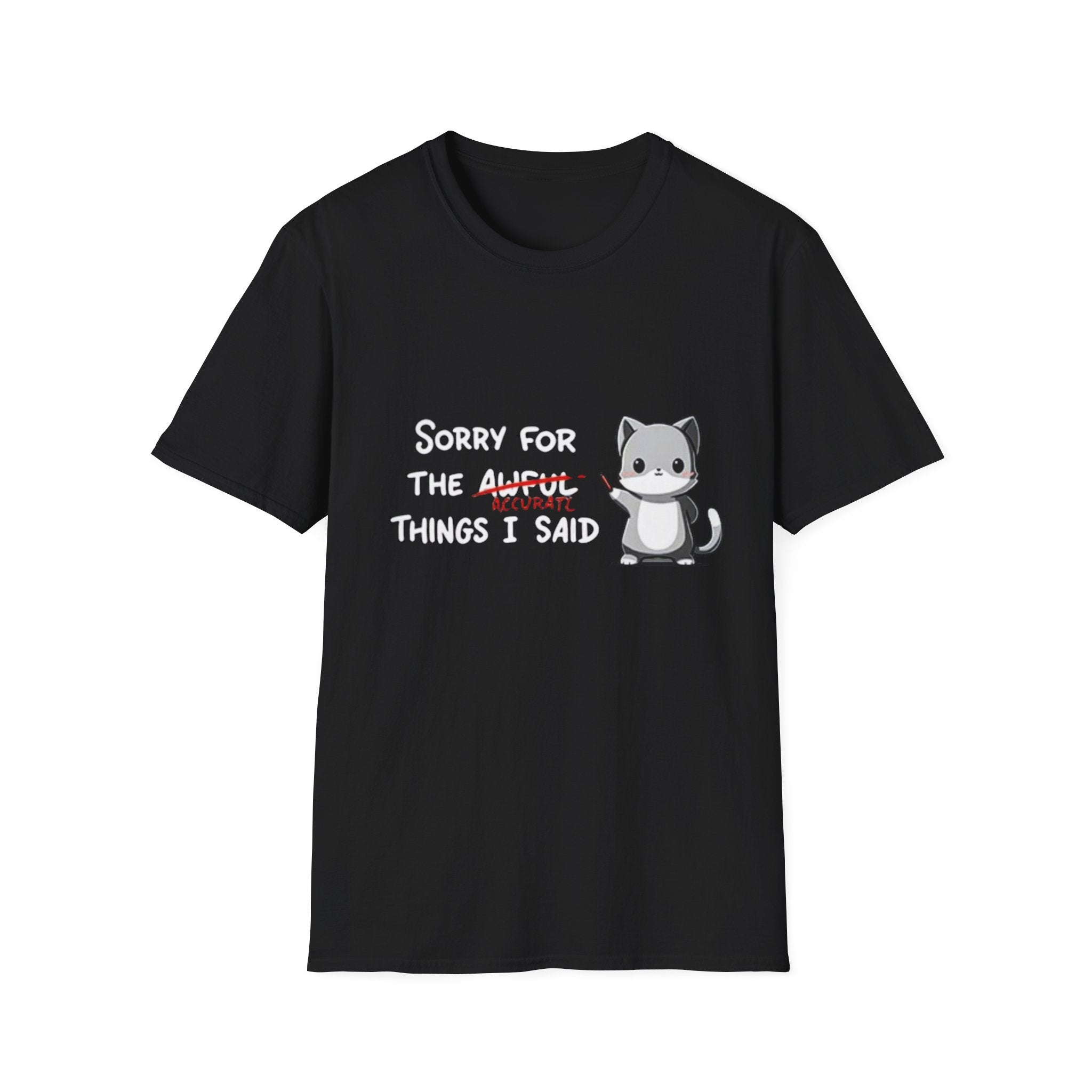 Sorry for the Awful Things I Said Cat T-Shirt | Cute Apology Cat Tee