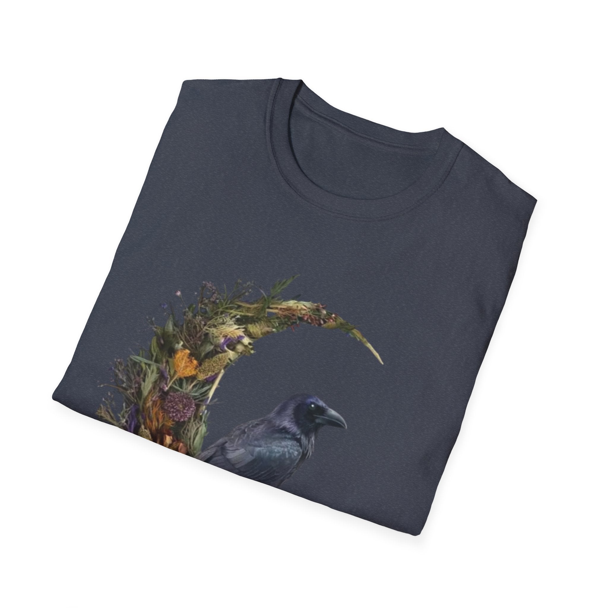 Black Raven Nature Unisex T-Shirt | Boho Style Tee, Gift for Nature Lovers, Casual Wear, Eco-Friendly Fashion