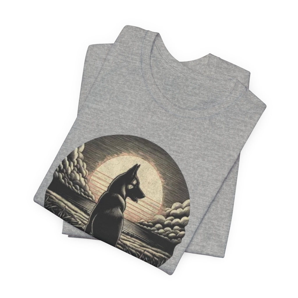 Belgian malinios silhouette sunset circle Tee | Nature, Moonlit Landscape