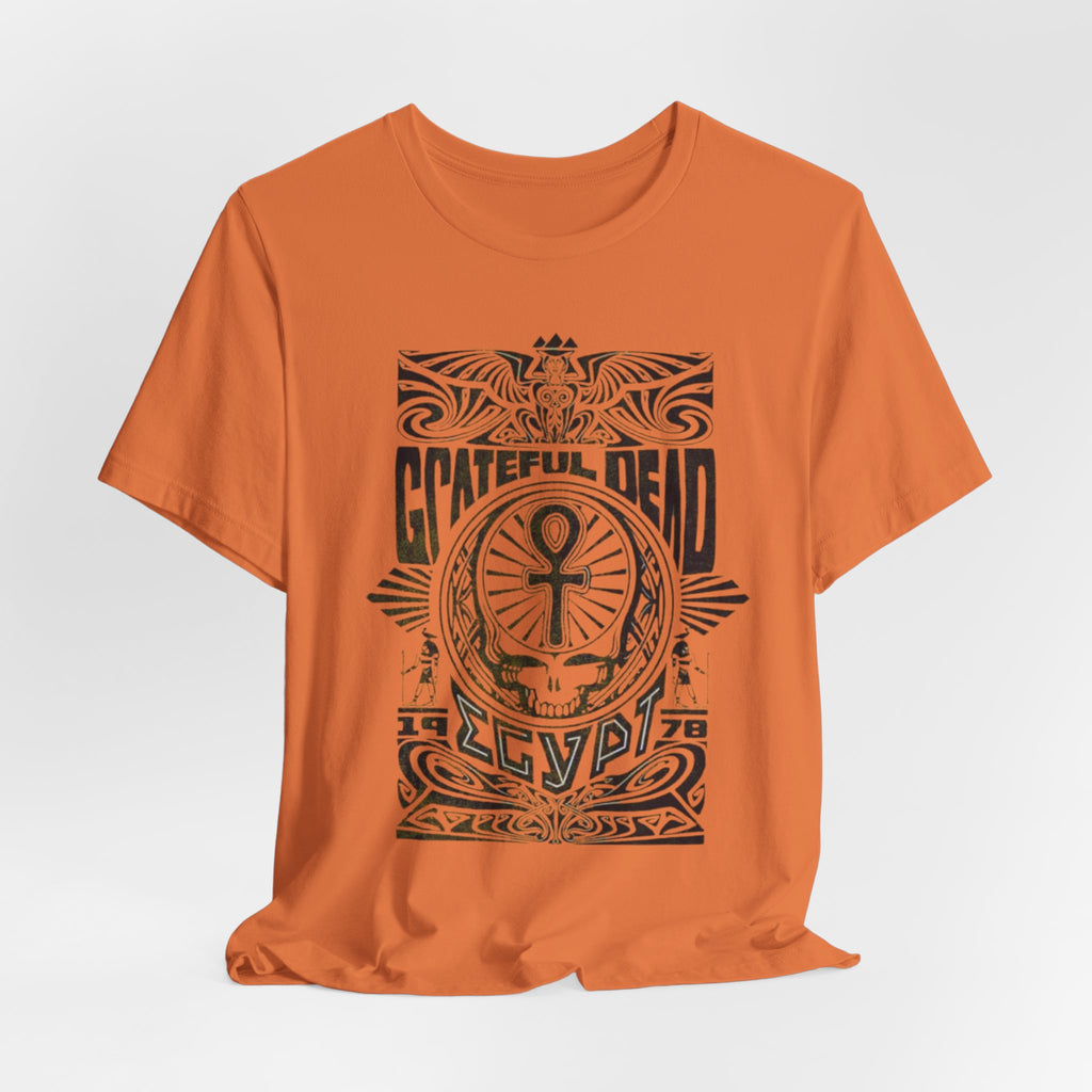 Grateful Dead Skull Ankh Graphic Tee | Vintage Band Poster Style