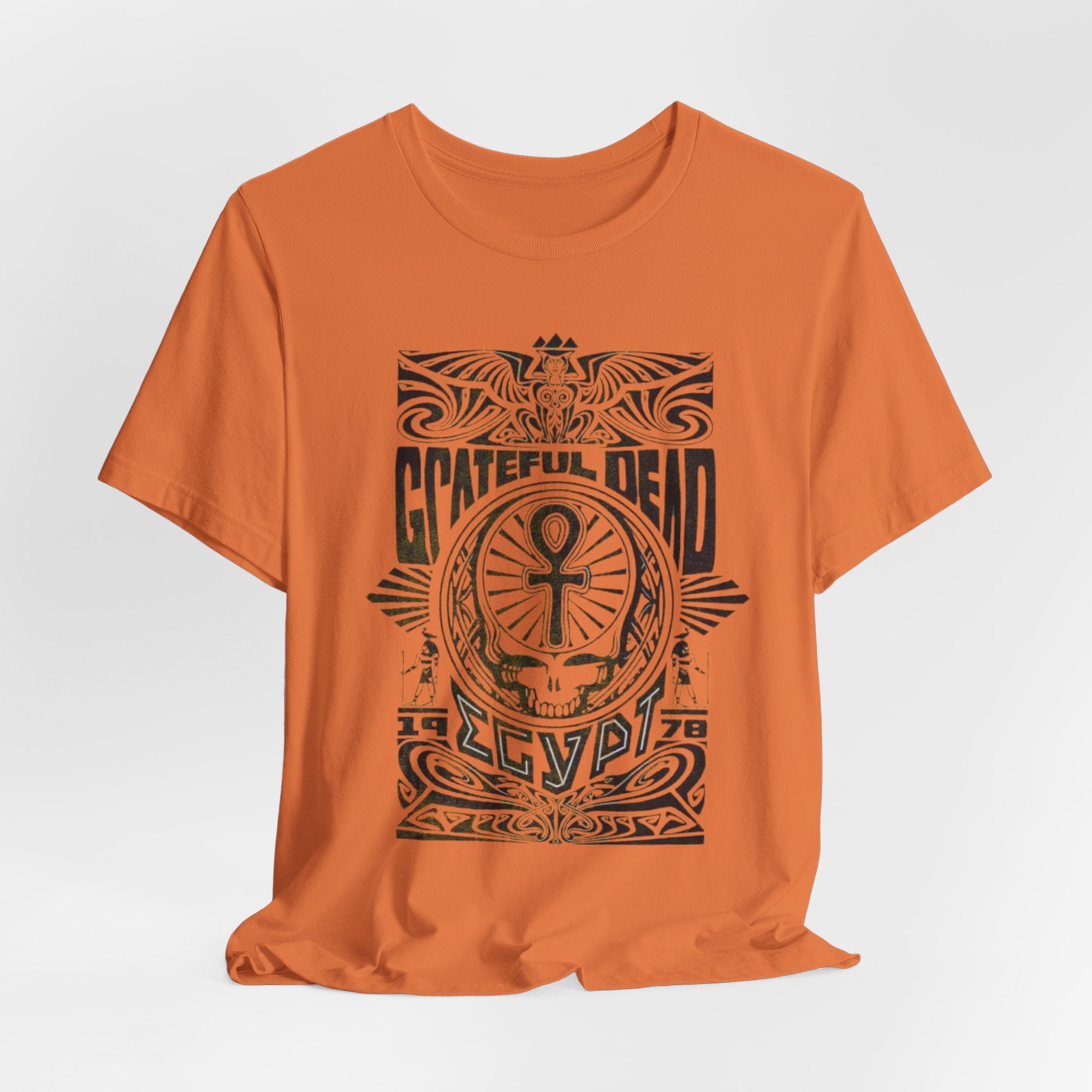 Grateful Dead Skull Ankh Graphic Tee | Vintage Band Poster Style
