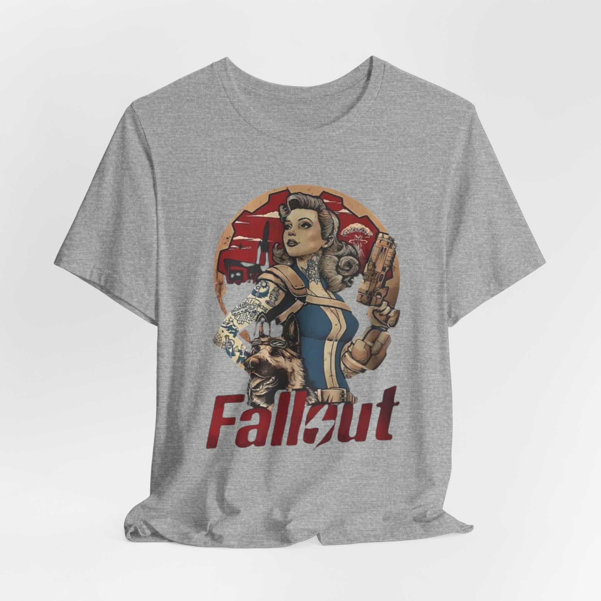 Fallout Pin-Up T‑Shirt — Vintage Vault Girl Retro Video Game Tee