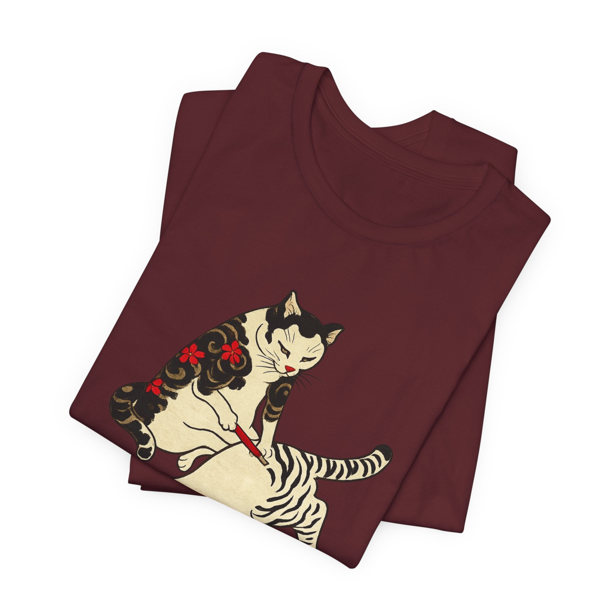 Cat tatoo artist Graphic Tee — Vintage Tattoo Style Cats