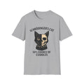Schrödinger's Cat Funny T-Shirt — Double Split Experiment Cat Tee