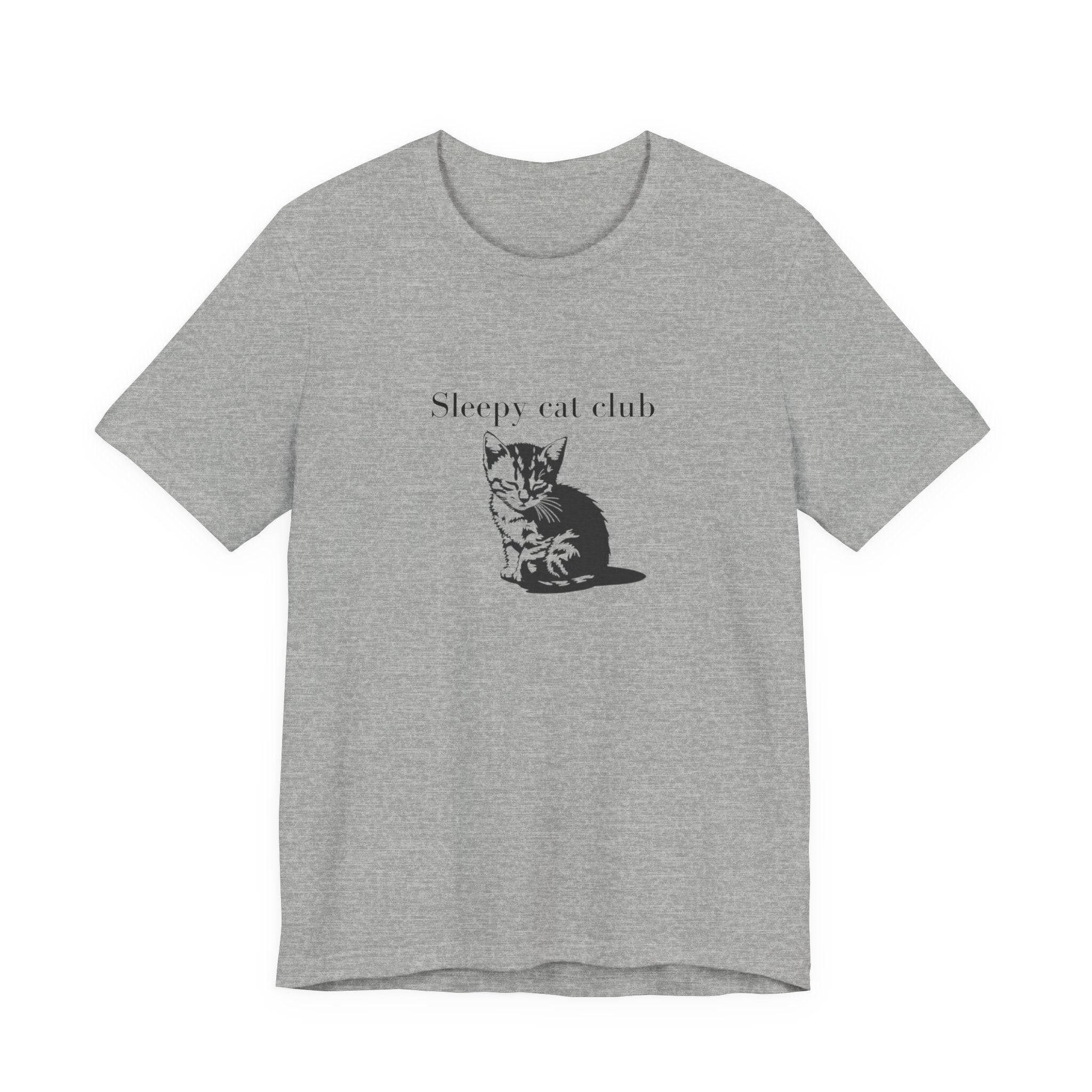 Sleepy Cat Club Tee, Cat Lover Shirt, Unisex Graphic Tee, Gift for Cat Owners, Cute Animal Apparel, Cozy Casual Wear