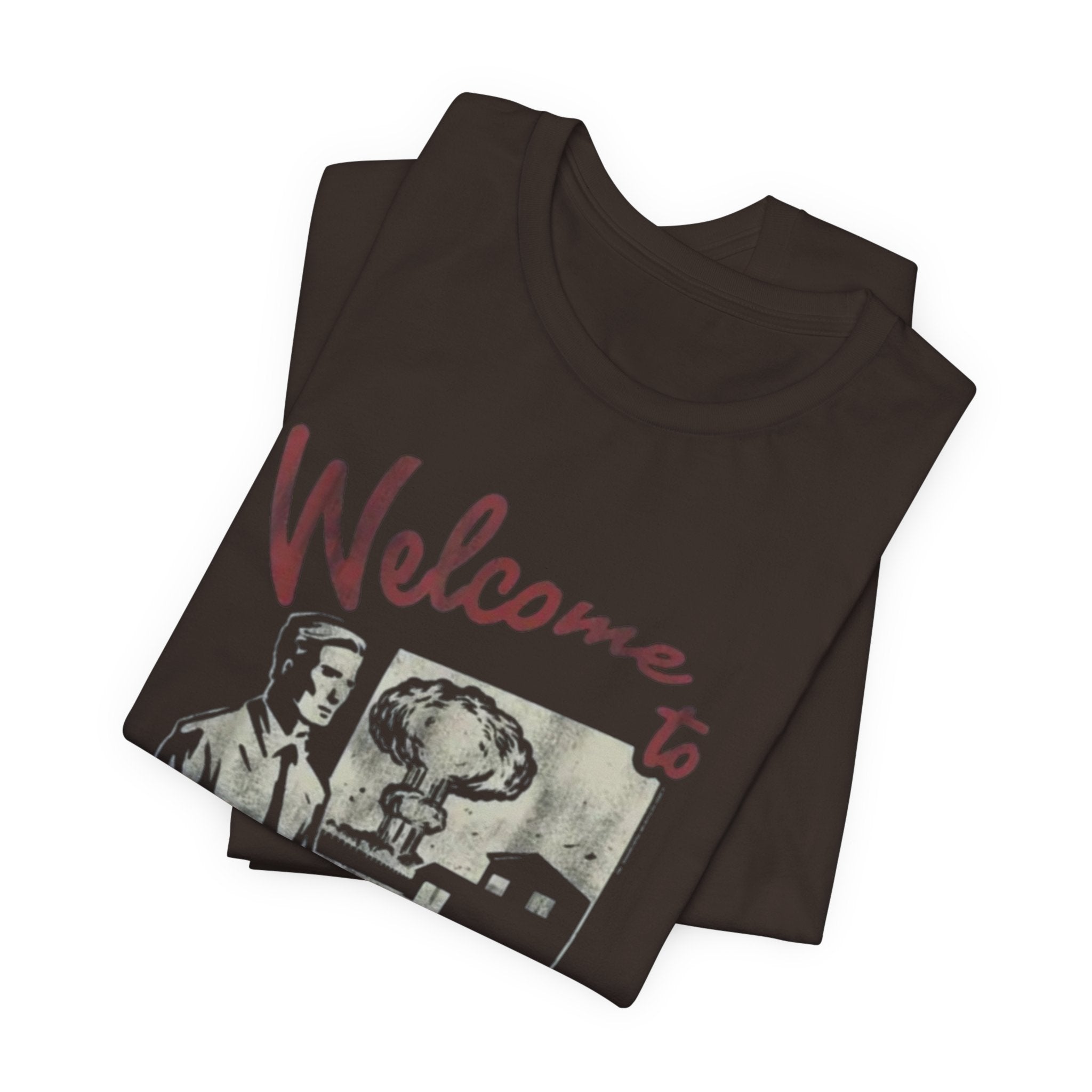 Nuketown Retro Tee — "Welcome to Nuketown" Vintage Gaming T‑Shirt, Fallout Tee