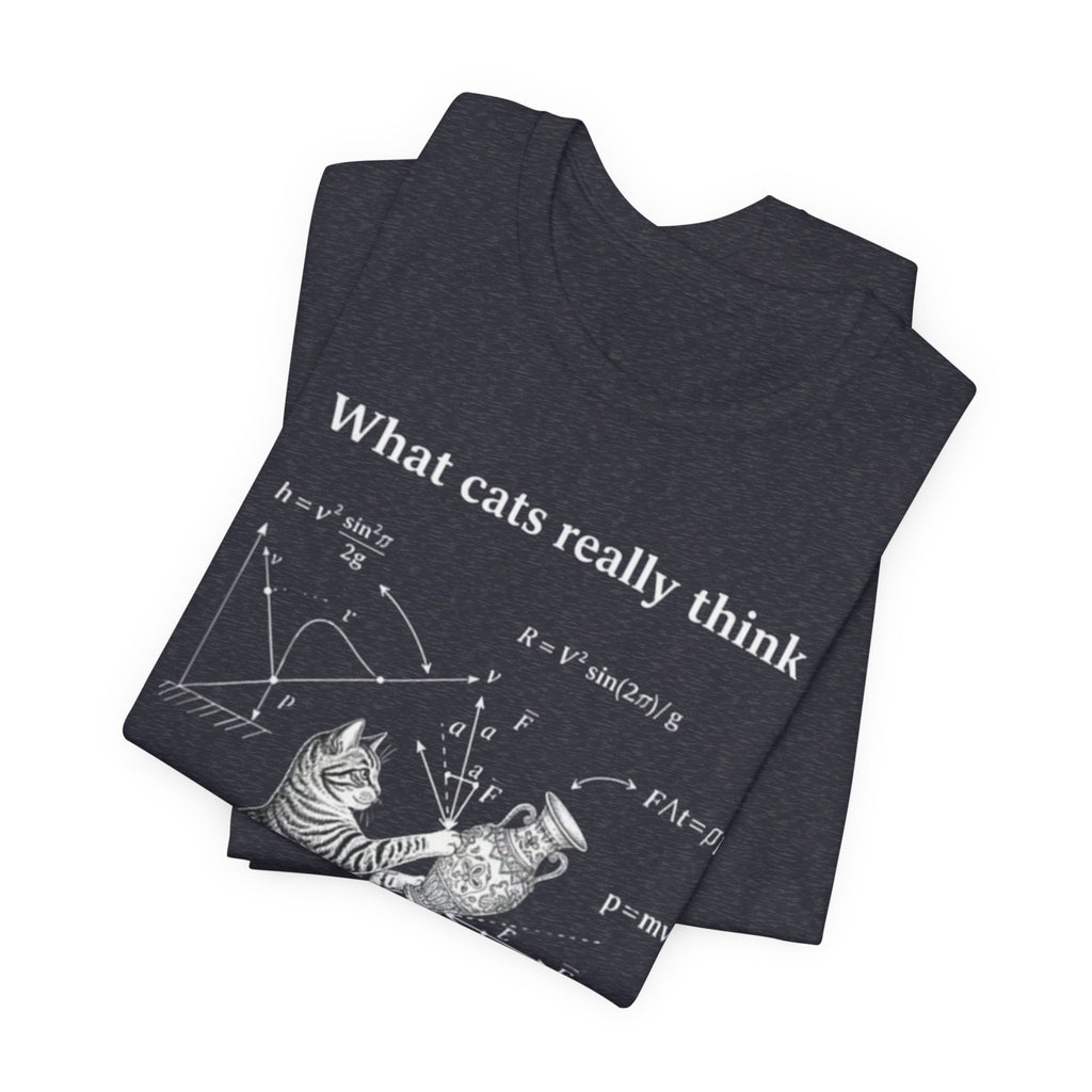 What Cats Really Think T-Shirt | Cat Physics Diagram Tee, Funny Cat Science Shirt