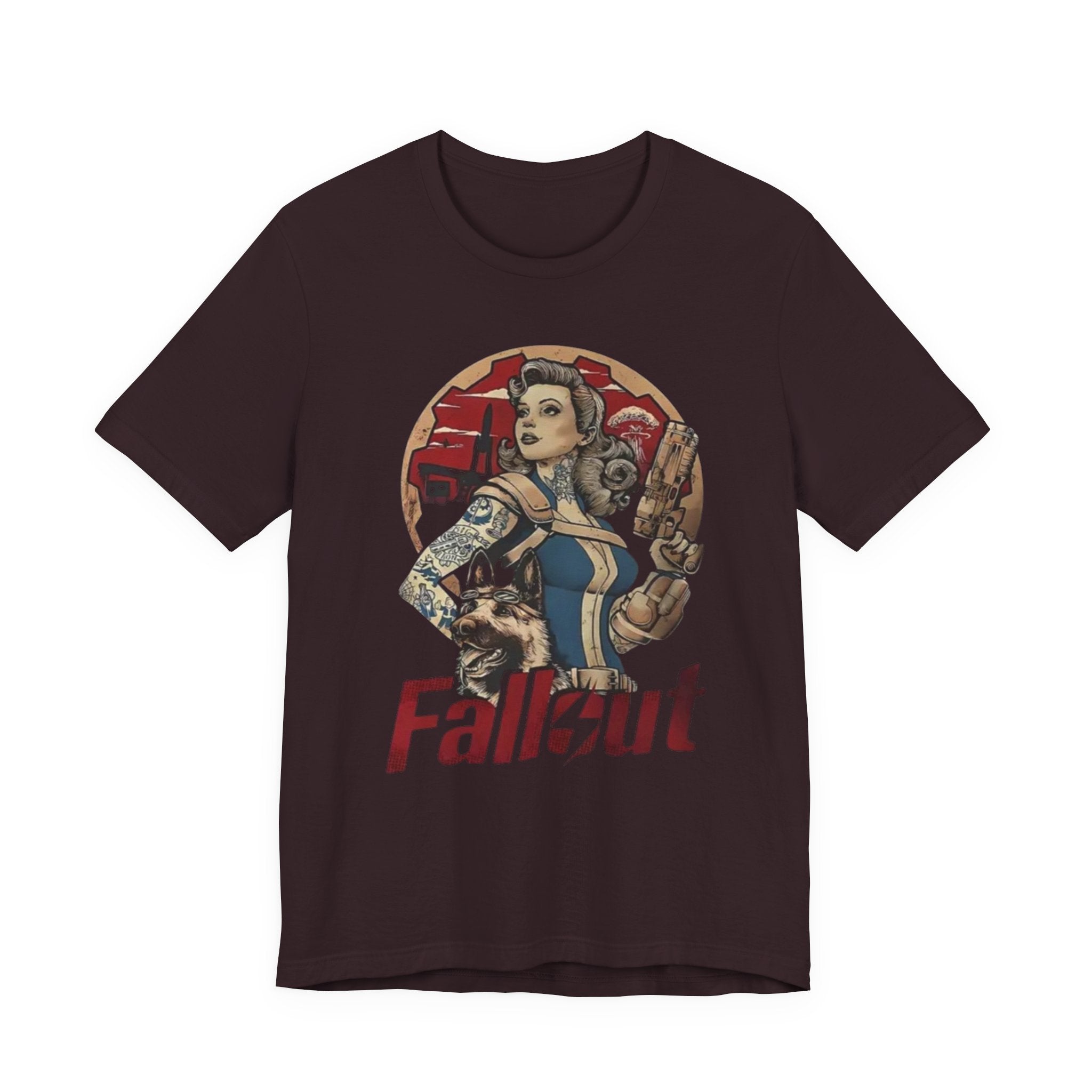 Fallout Pin-Up T‑Shirt — Vintage Vault Girl Retro Video Game Tee