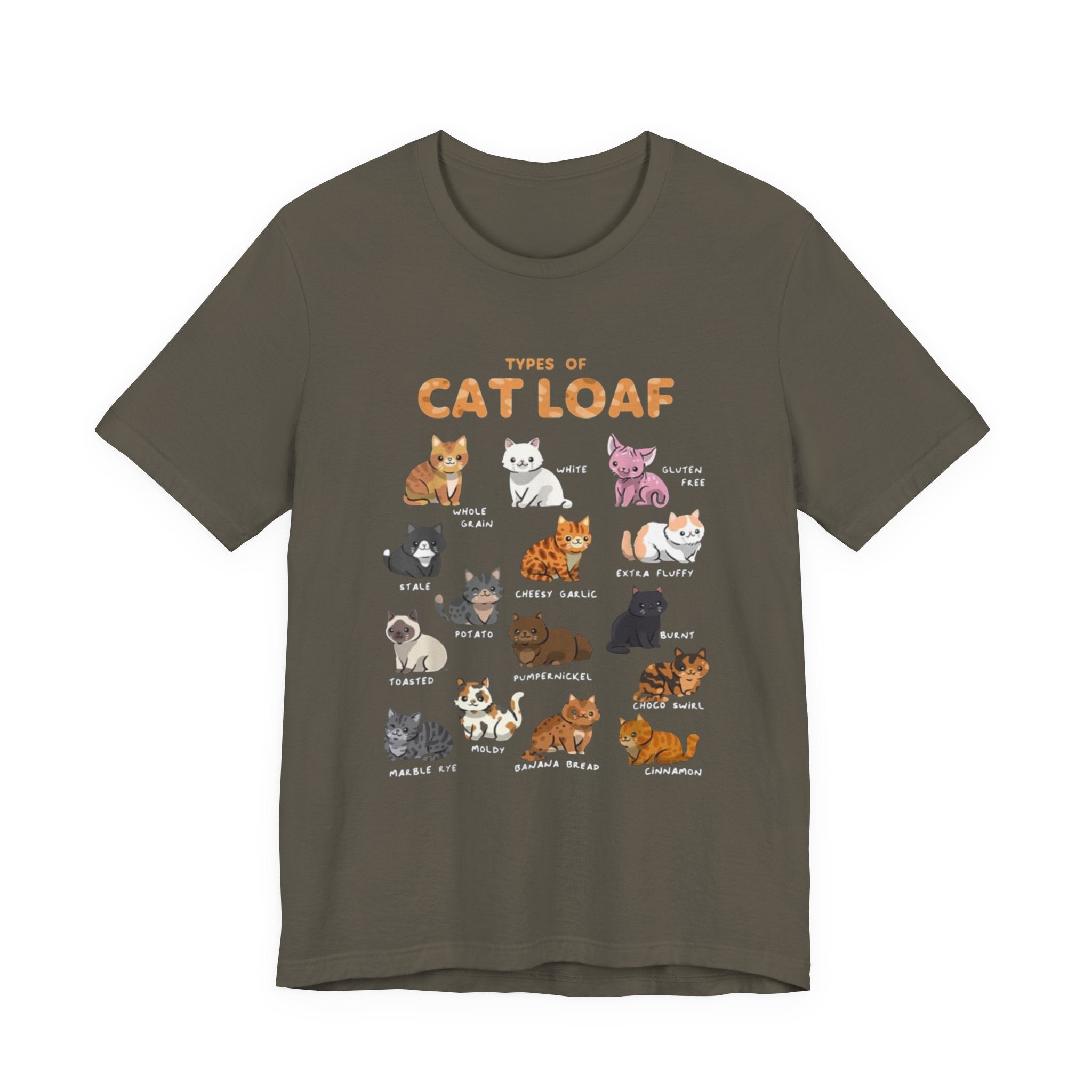 Types of Cat Loaf T-Shirt | Cute Cat Pose Illustration, Cat Lover Tee