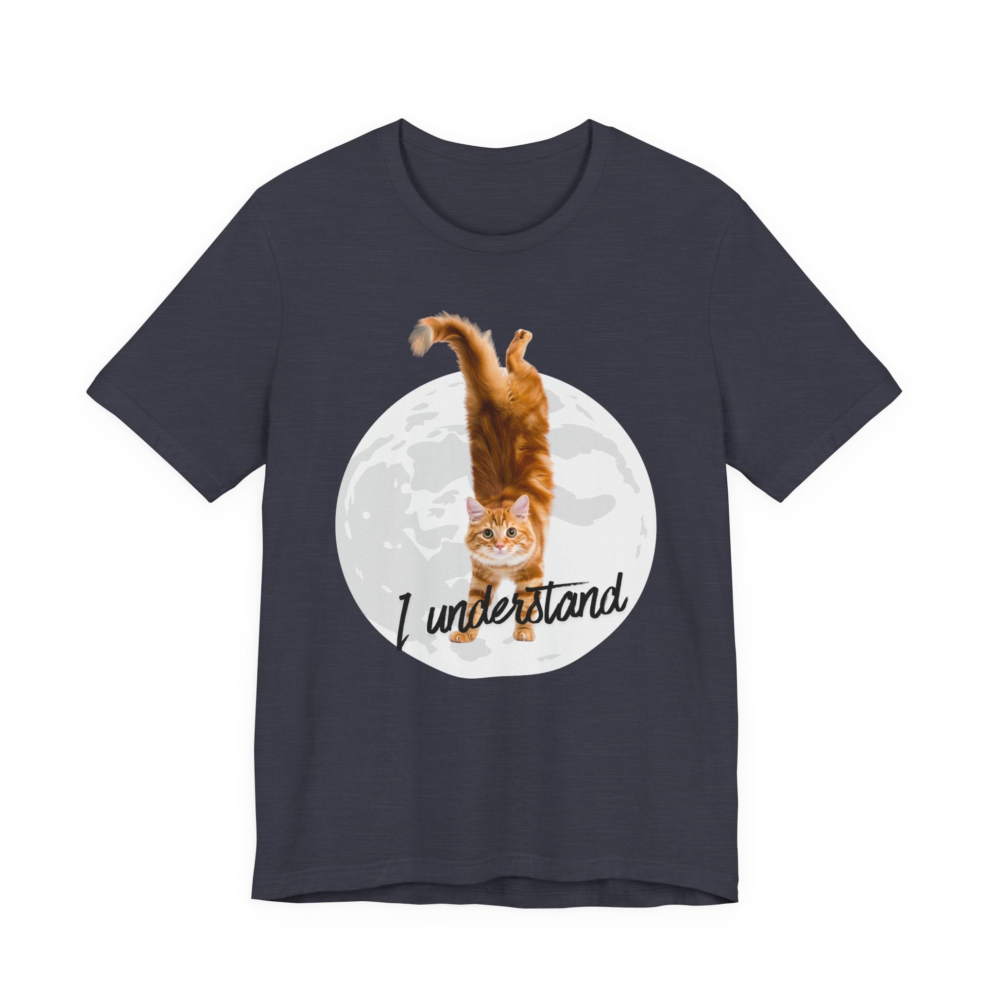 I Understand Cat Moon illustration tee | Ginger Cat, Moon Graphic Shirt
