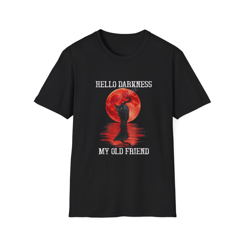 Red Moon Cat T-Shirt | Silhouette Reflection, Ocean Night