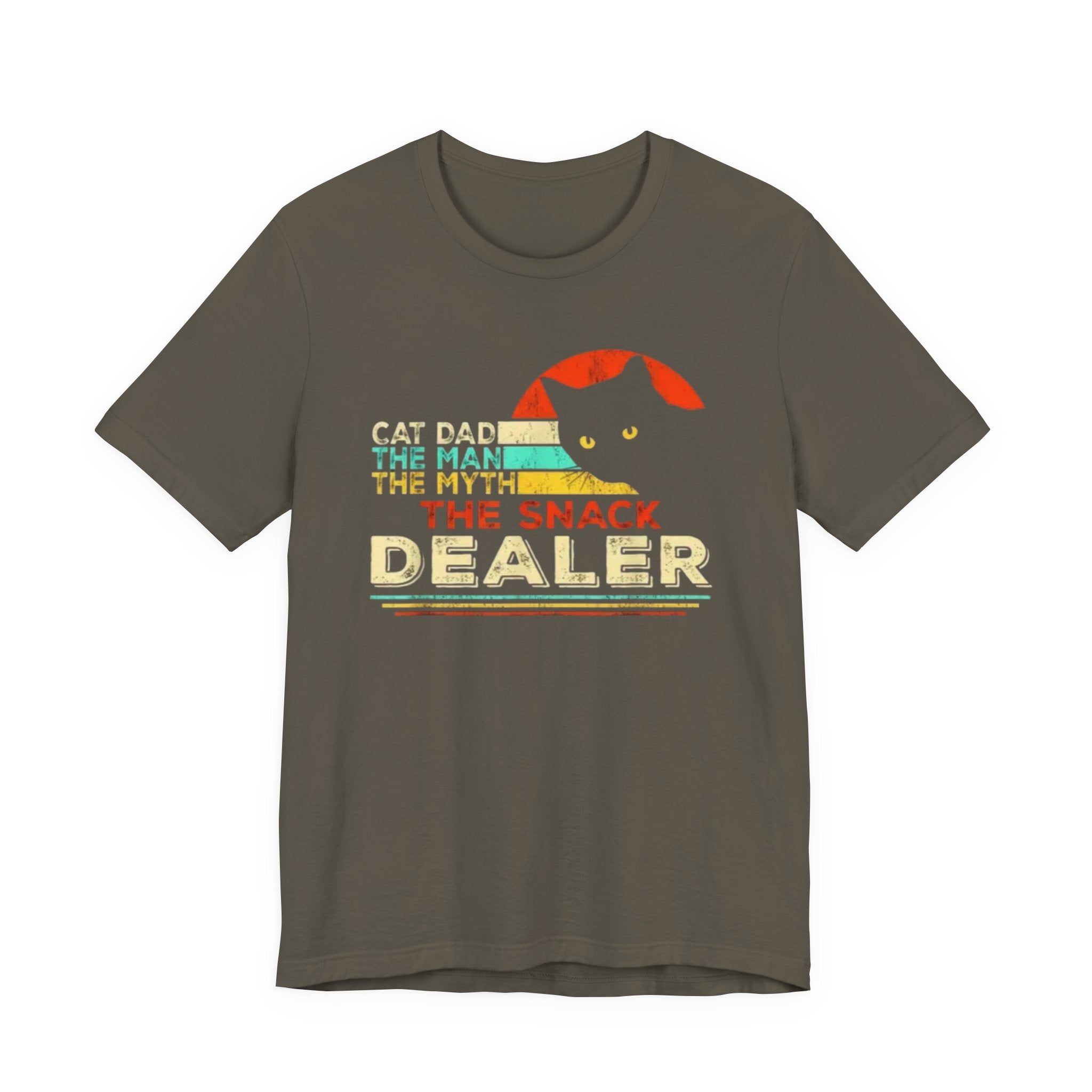 Cat Dad The Snack Dealer T-Shirt | Retro Cat Graphic
