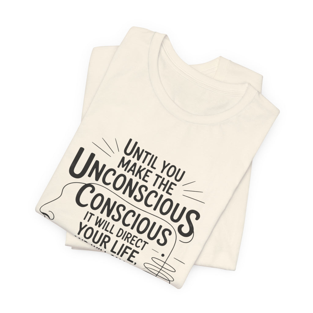 Carl Jung tee, Inspirational Quote Tee, Unisex Jersey Tee, Mindfulness T-Shirt, Motivational Shirt, Gift for Growth and Self-Discovery