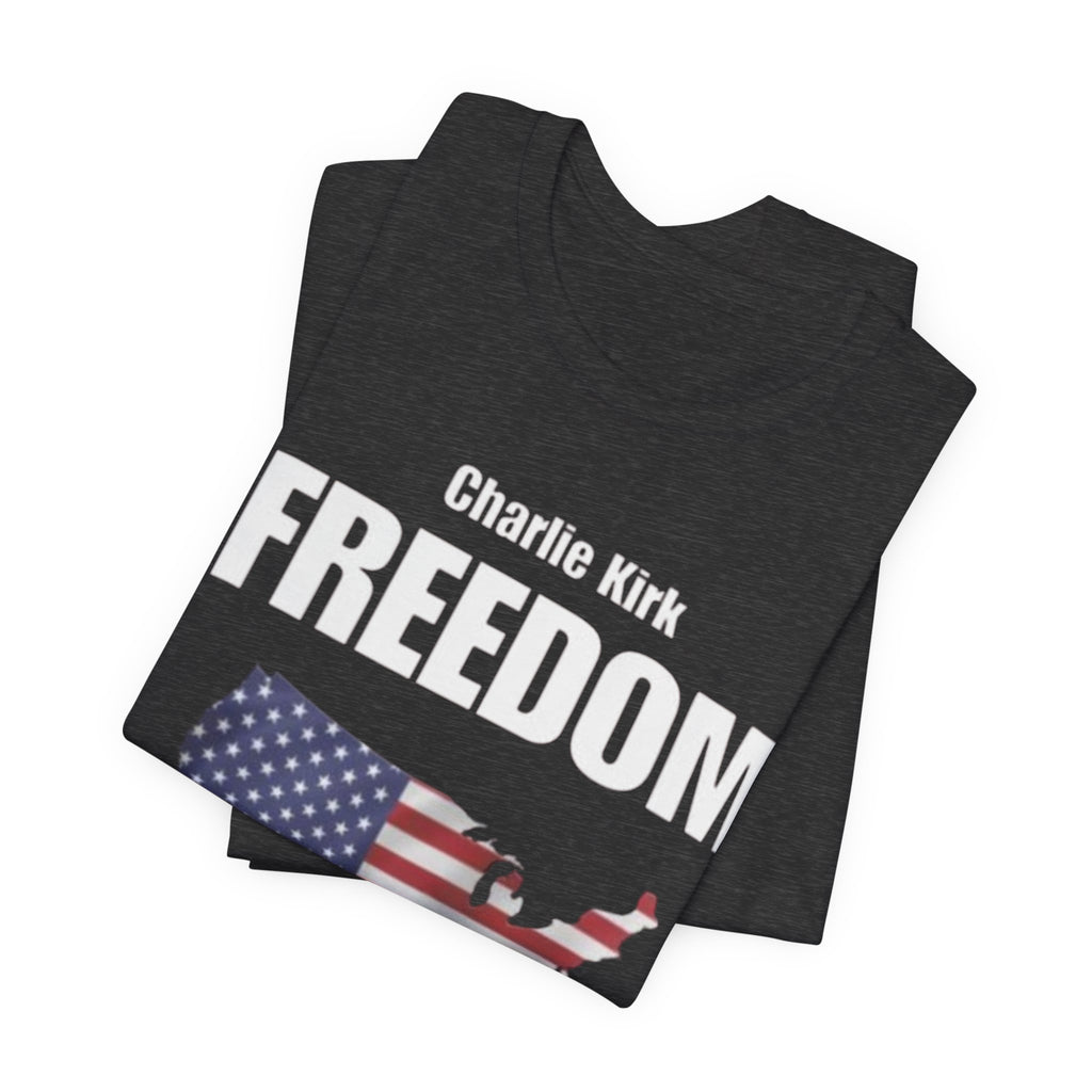 Patriotic Freedom Tee, Unisex Jersey T-Shirt, American Flag Shirt, Independence Day Gift, Memorial Day Apparel, Politically-Themed Shirt