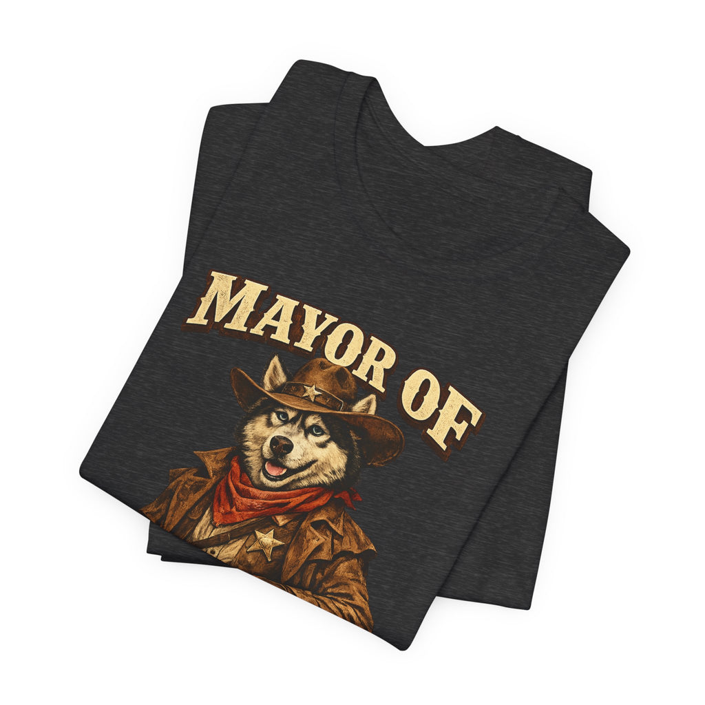 Mayor of Yapsville T-Shirt | Cowboy Dog Illustration, Western Humor