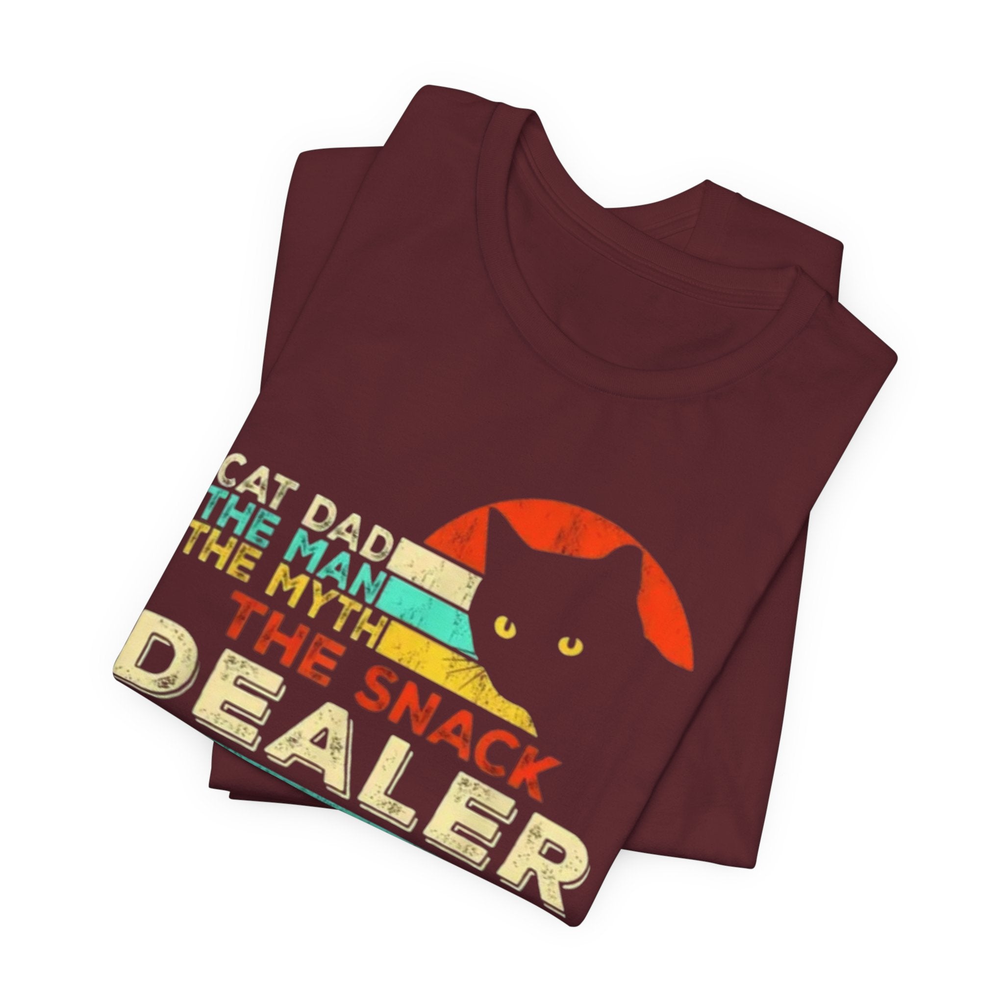 Cat Dad The Snack Dealer T-Shirt | Retro Cat Graphic