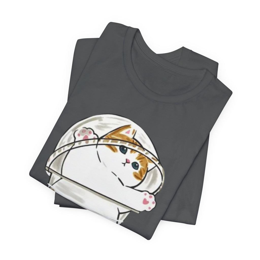 Cat in Bubble Tea Cup Tee | Kawaii Cat Boba Shirt, Cat in Coffee Cup tee, Cute Cat Illustration