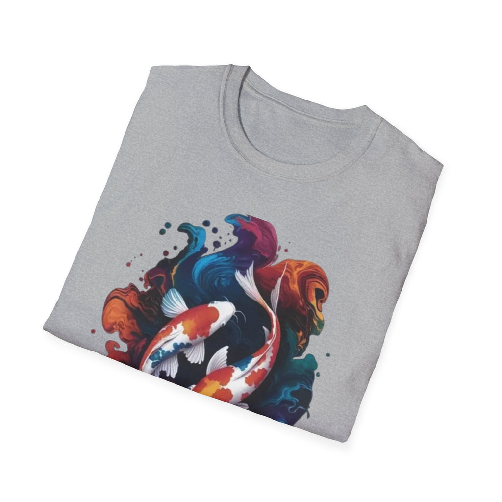 Koi Fish Watercolor T-Shirt — Vibrant Zen Aquarium Graphic Tee