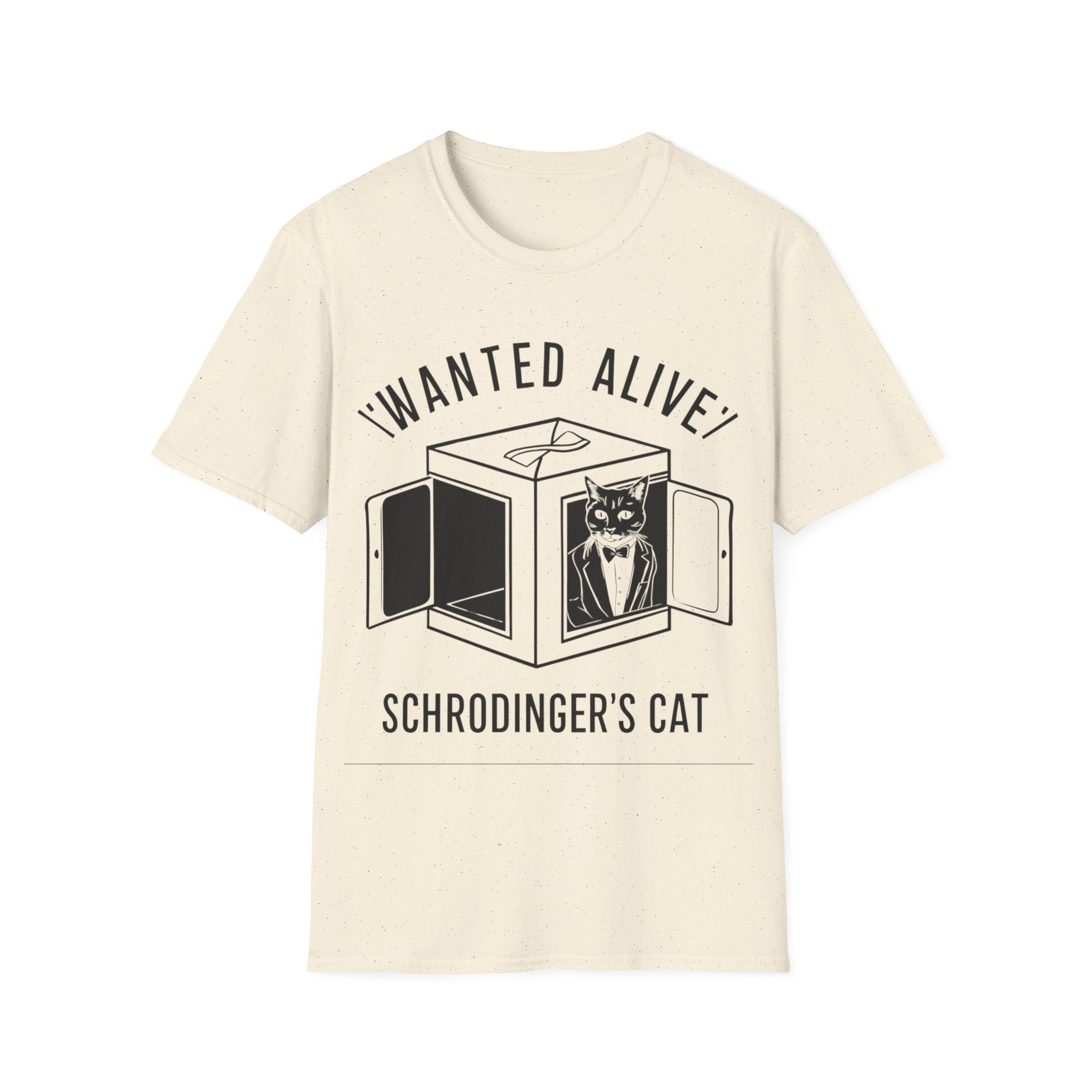 Schrodinger's Cat Science Unisex Softstyle T-Shirt, Quantum Super Position Funny Cat Shirt, Gift for Science Lovers, Physics Tee, Geeky