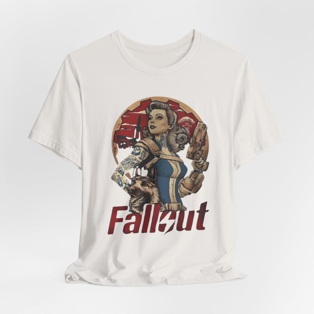 Fallout Pin-Up T‑Shirt — Vintage Vault Girl Retro Video Game Tee