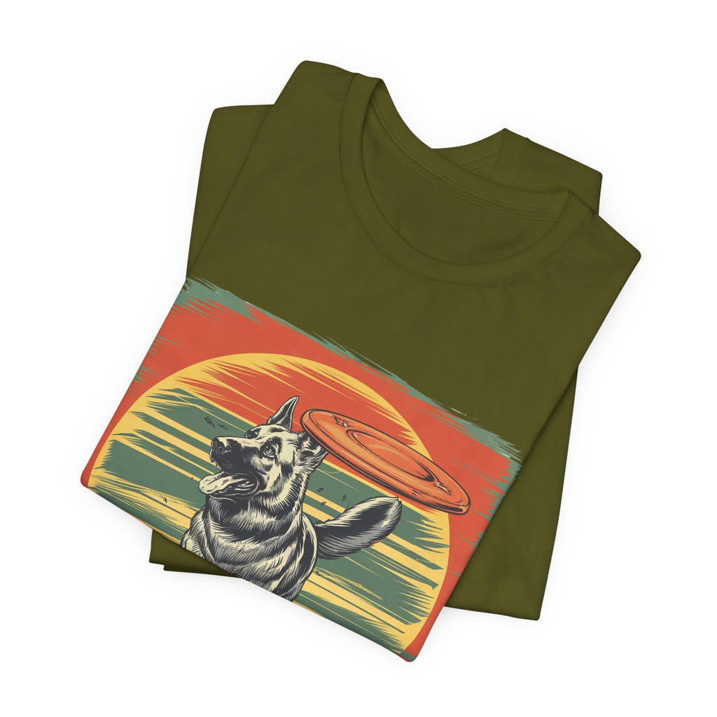 German Shepherd Dog Sunset T-Shirt, Dog Lover Tee, Animal Graphic Shirt, Outdoor Nature Top, Gift for Pet Owners