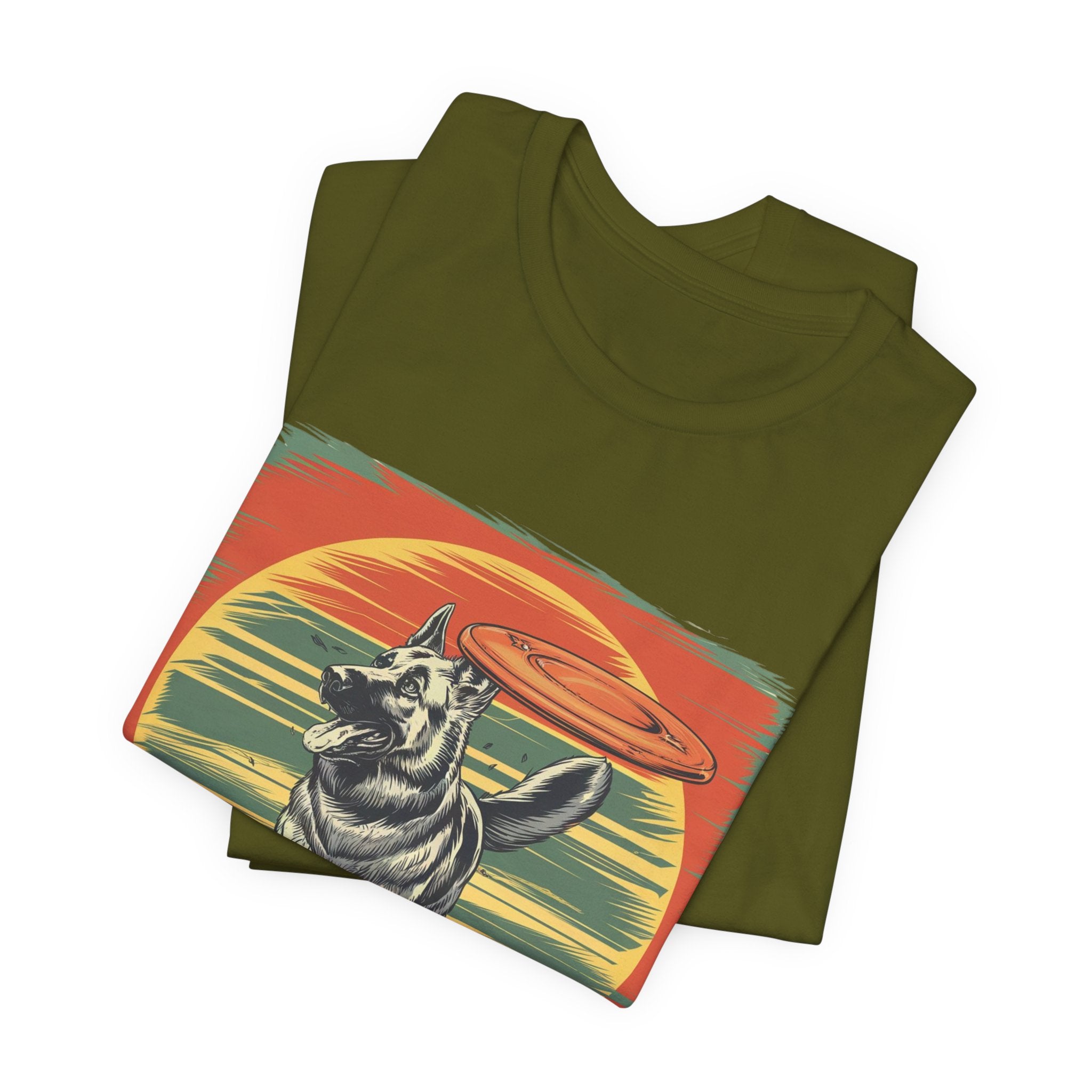 German Shepherd Dog Sunset T-Shirt, Dog Lover Tee, Animal Graphic Shirt, Outdoor Nature Top, Gift for Pet Owners