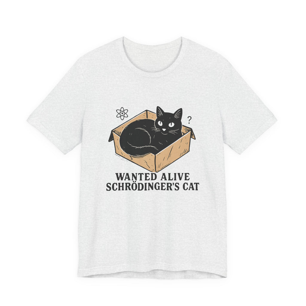 Schrödinger's Cat in Box Tee | Wanted Alive Cat Illustration
