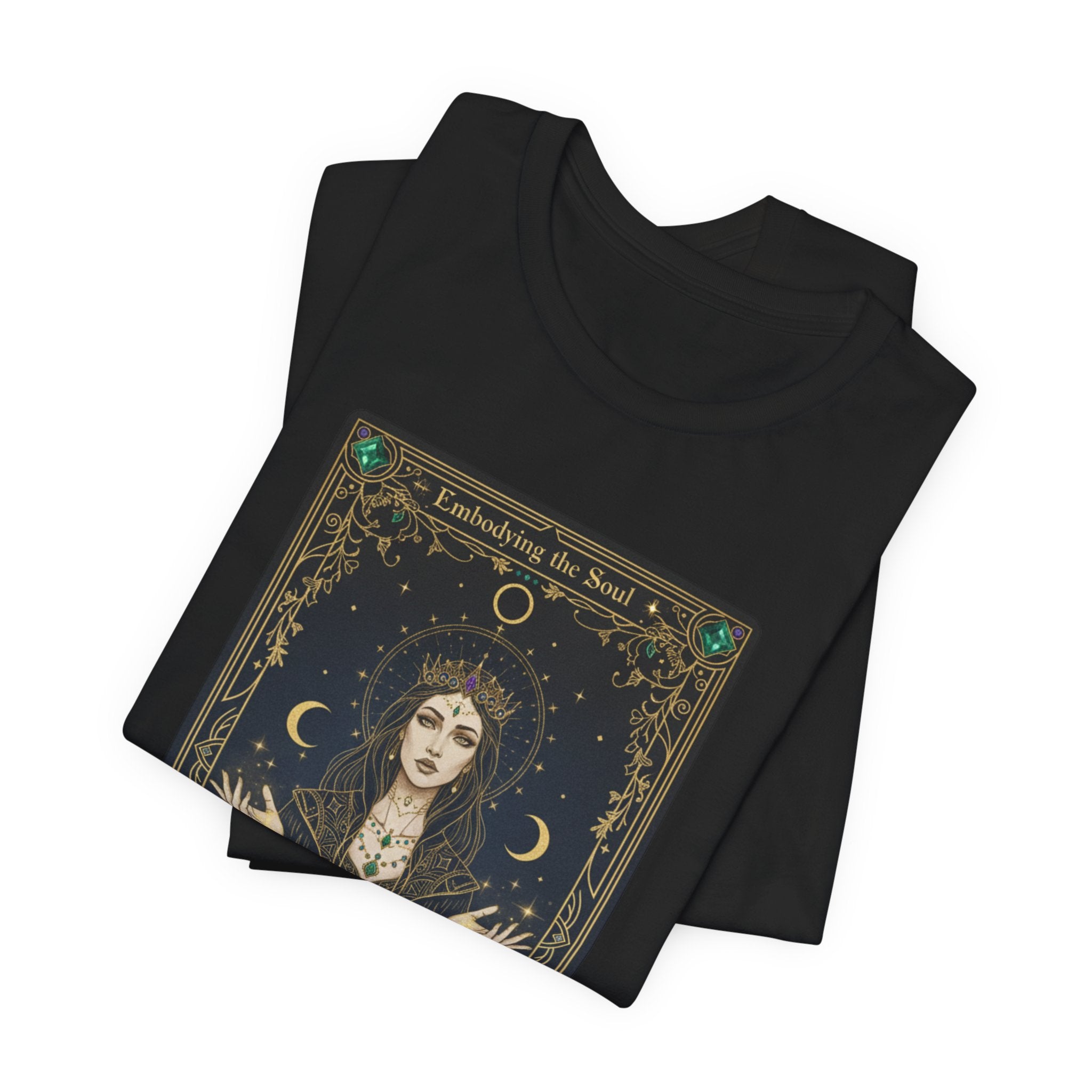 Moon Priestess Tarot Card T-Shirt | modern tarot apparel, classic tarot style