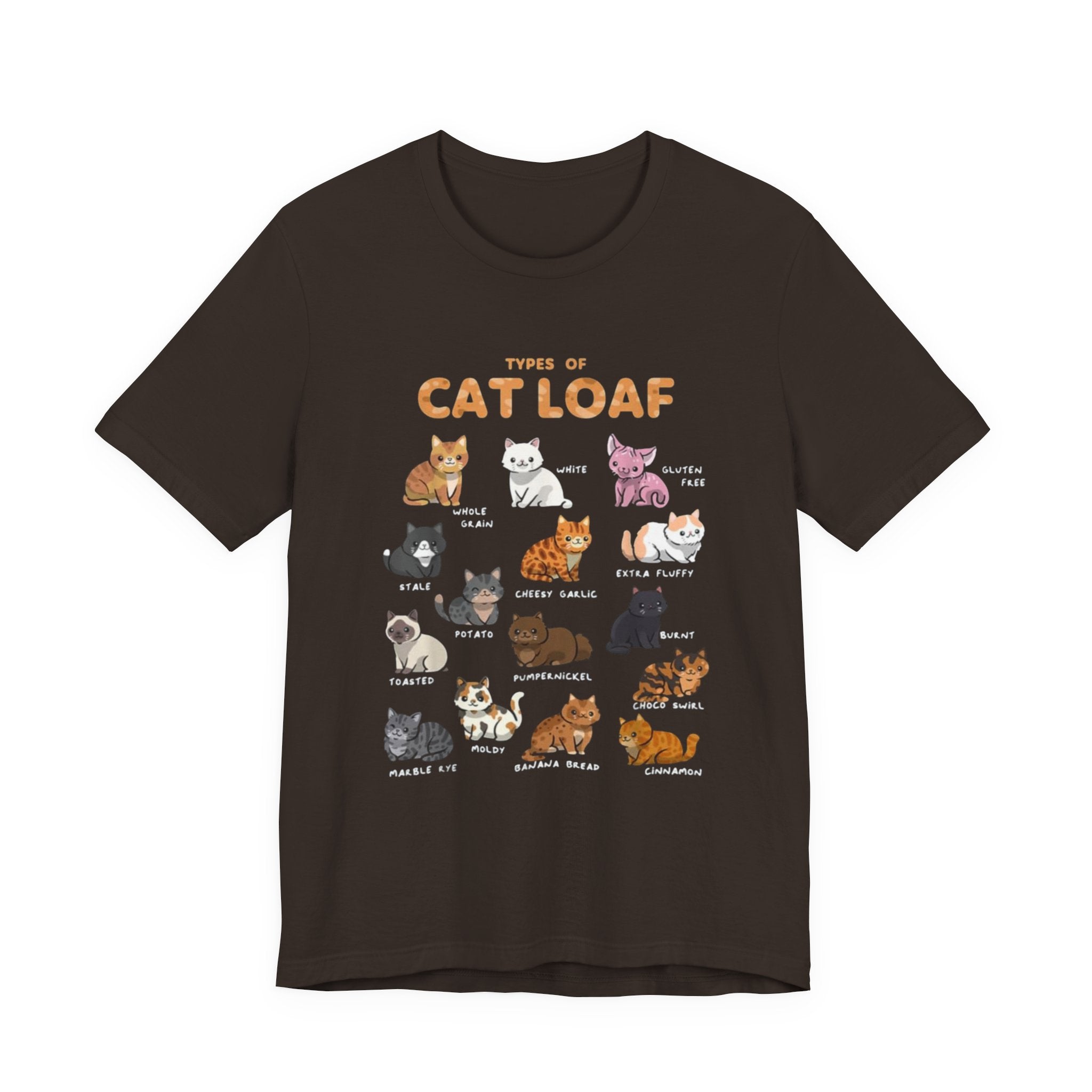 Types of Cat Loaf T-Shirt | Cute Cat Pose Illustration, Cat Lover Tee